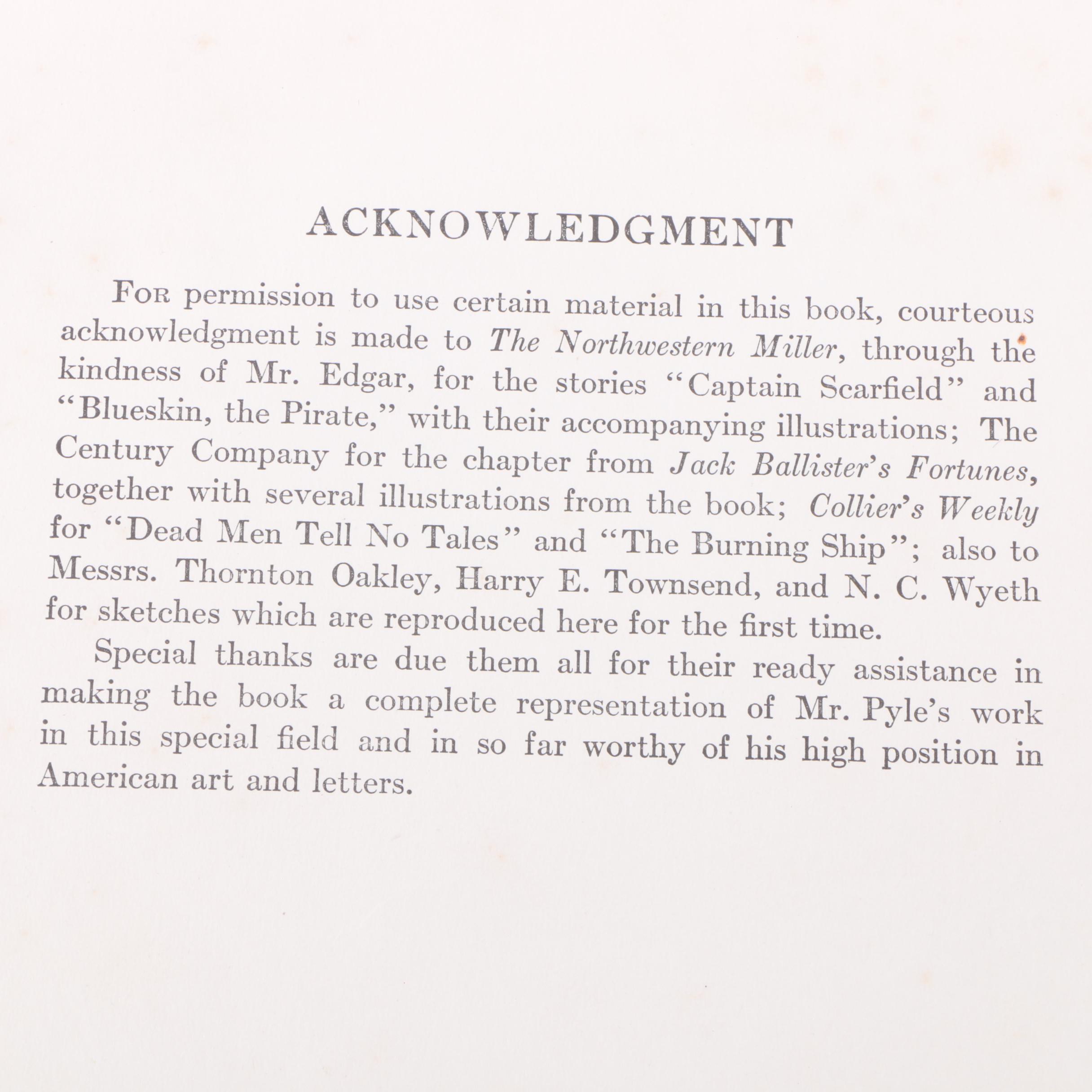 Pair of Picture Books, Featuring Howard Pyle's "Book of Pirates"