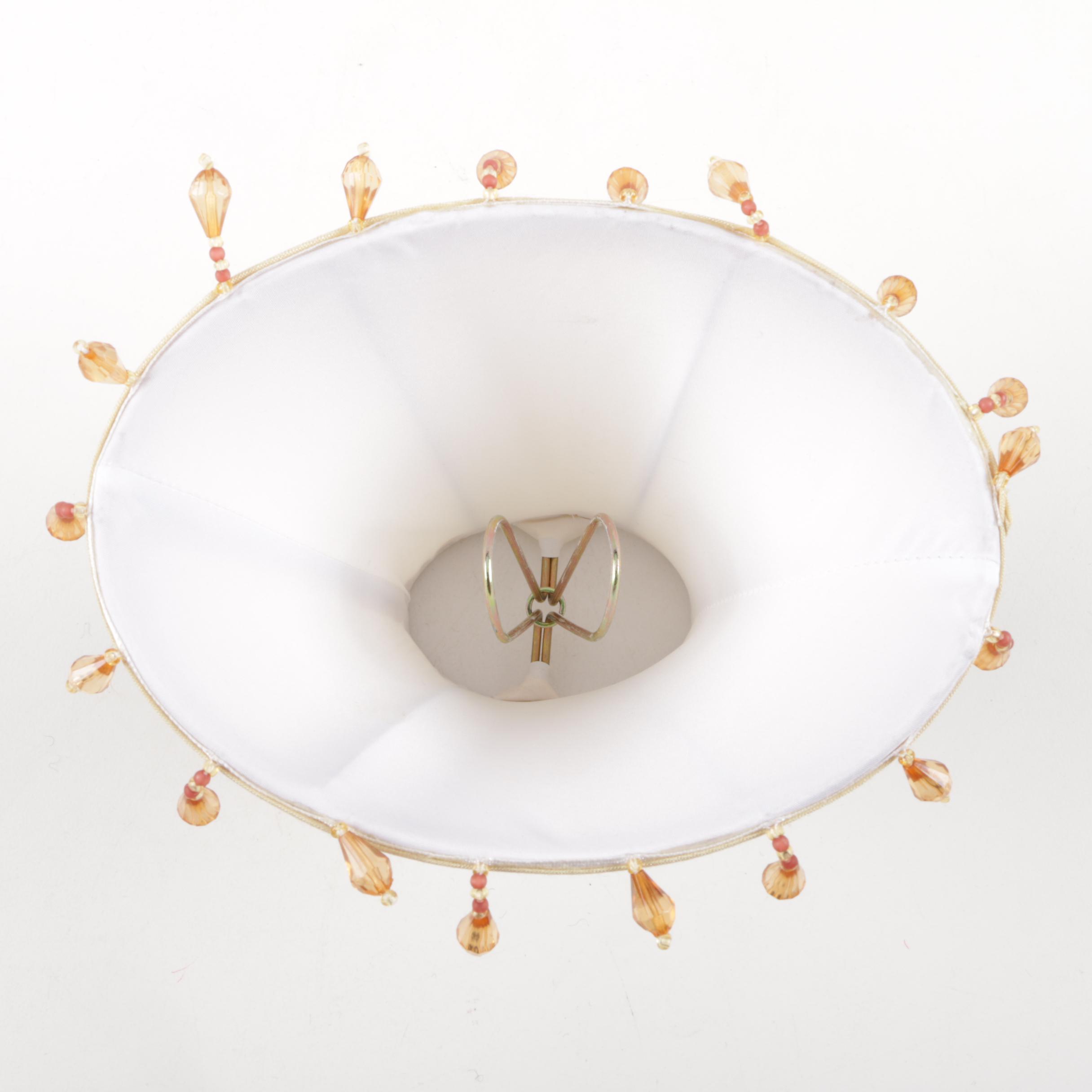 Vintage Rococo Style Metal and Crystals Wall Sconces