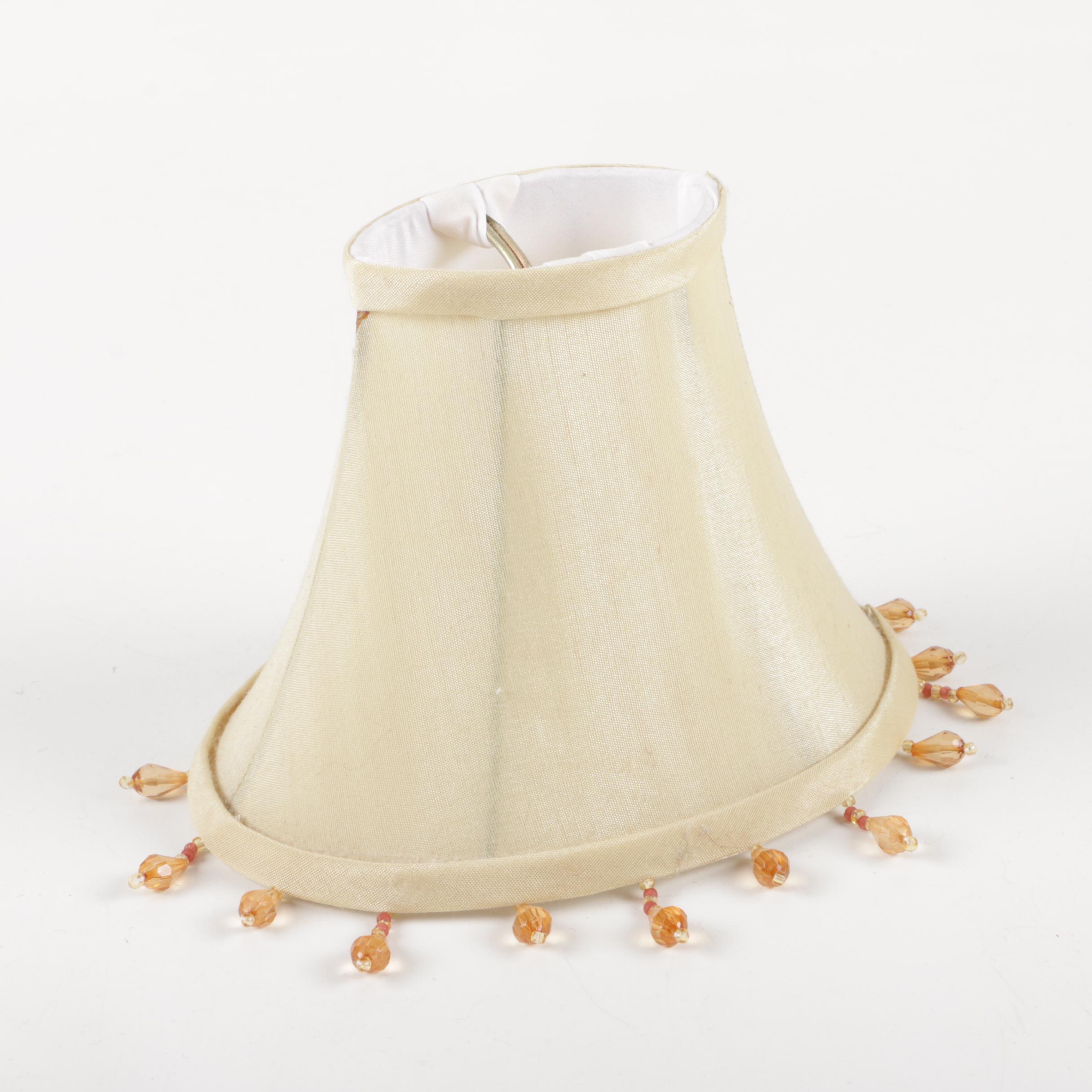 Vintage Rococo Style Metal and Crystals Wall Sconces