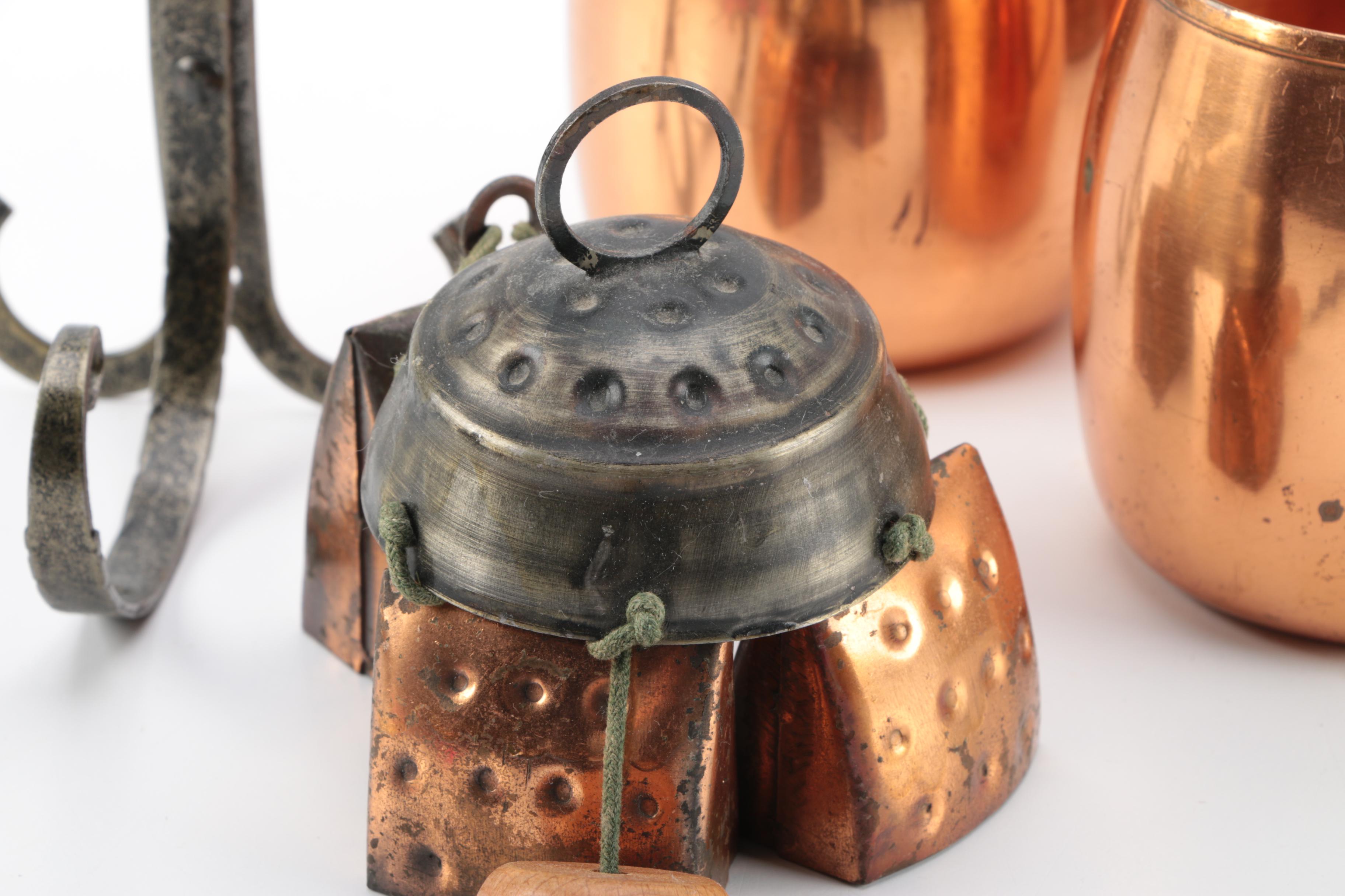 Selection of Vintage Copper Kitchen Utensils