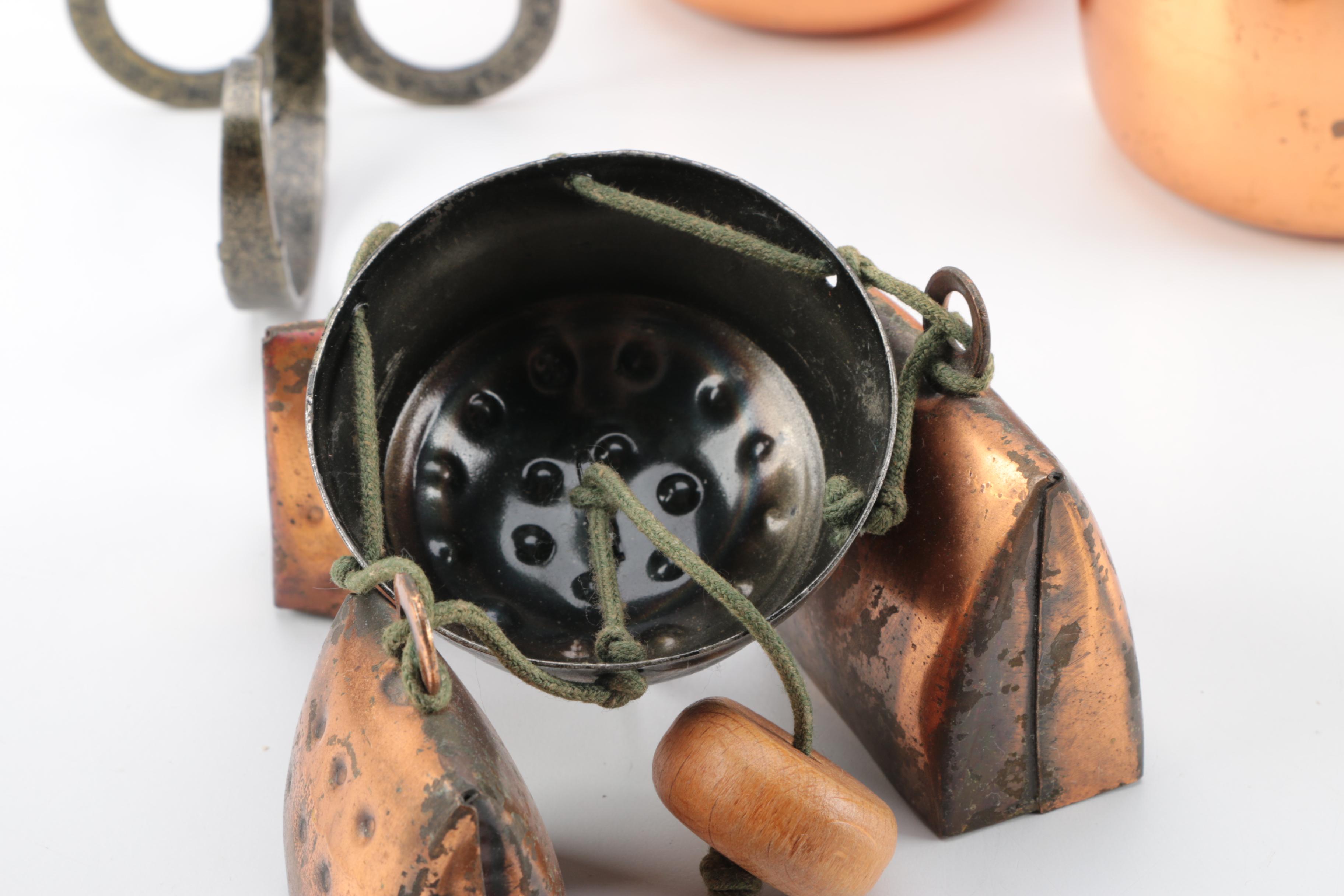 Selection of Vintage Copper Kitchen Utensils