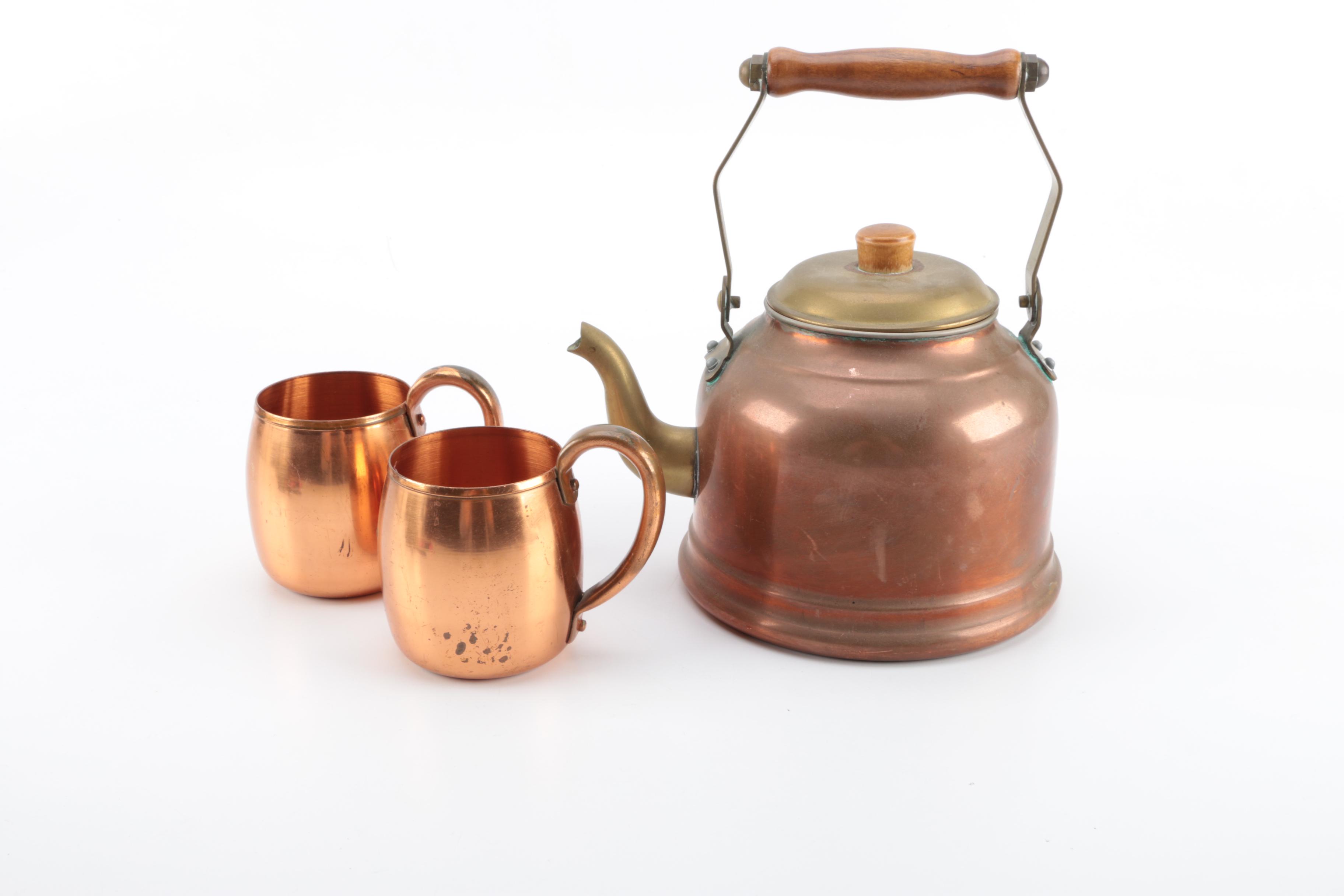Selection of Vintage Copper Kitchen Utensils