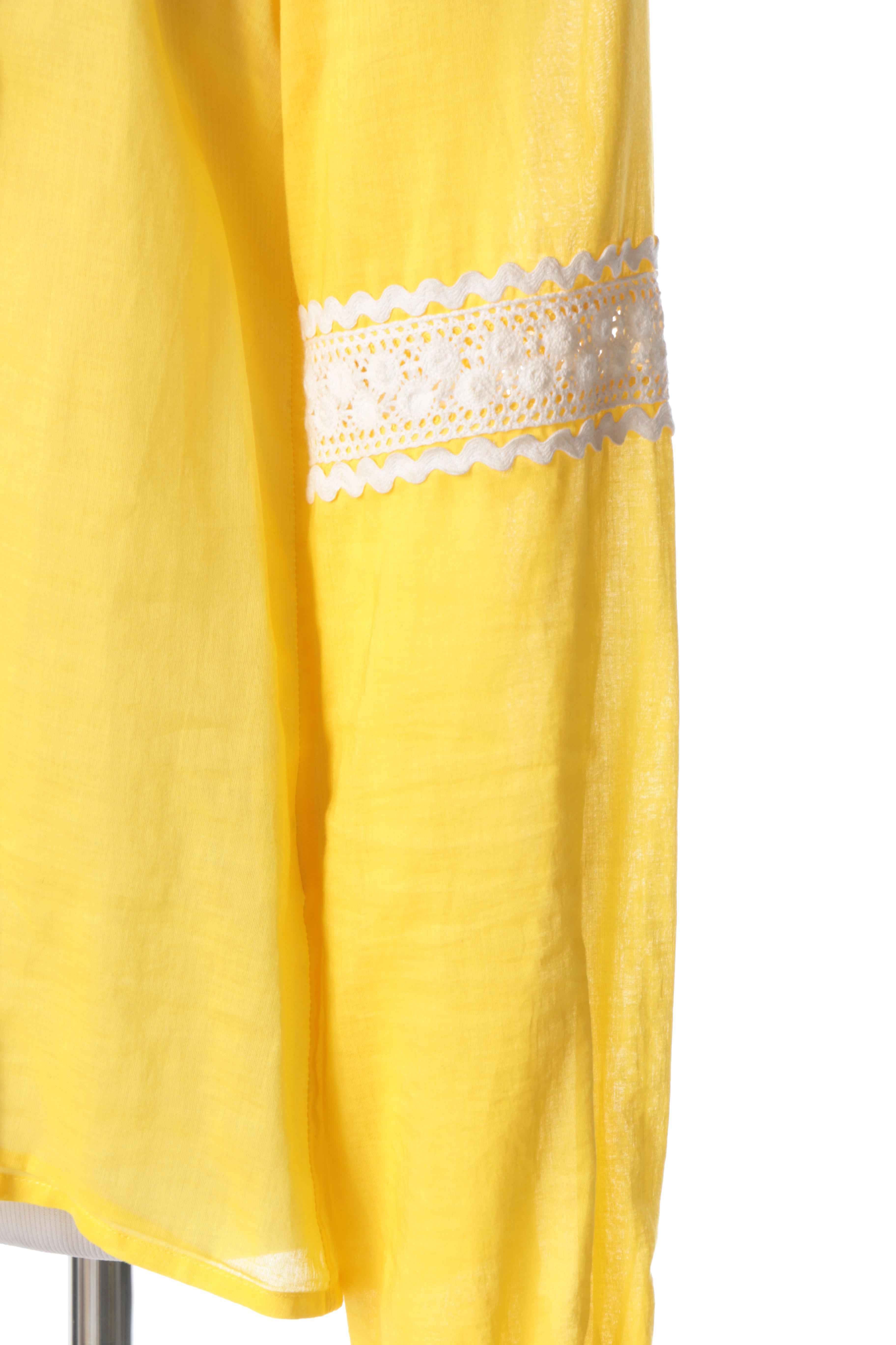 Tory Burch Yellow Peasant Top
