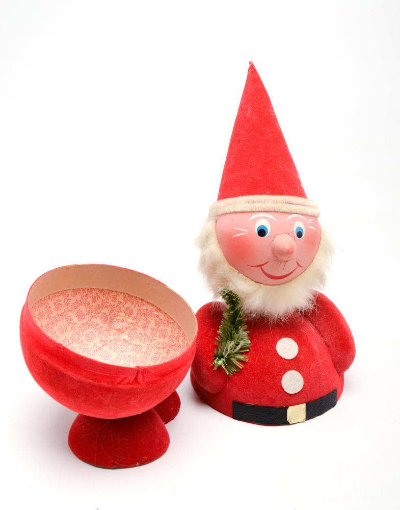 Vintage Santa Claus Nodder and Candy Container