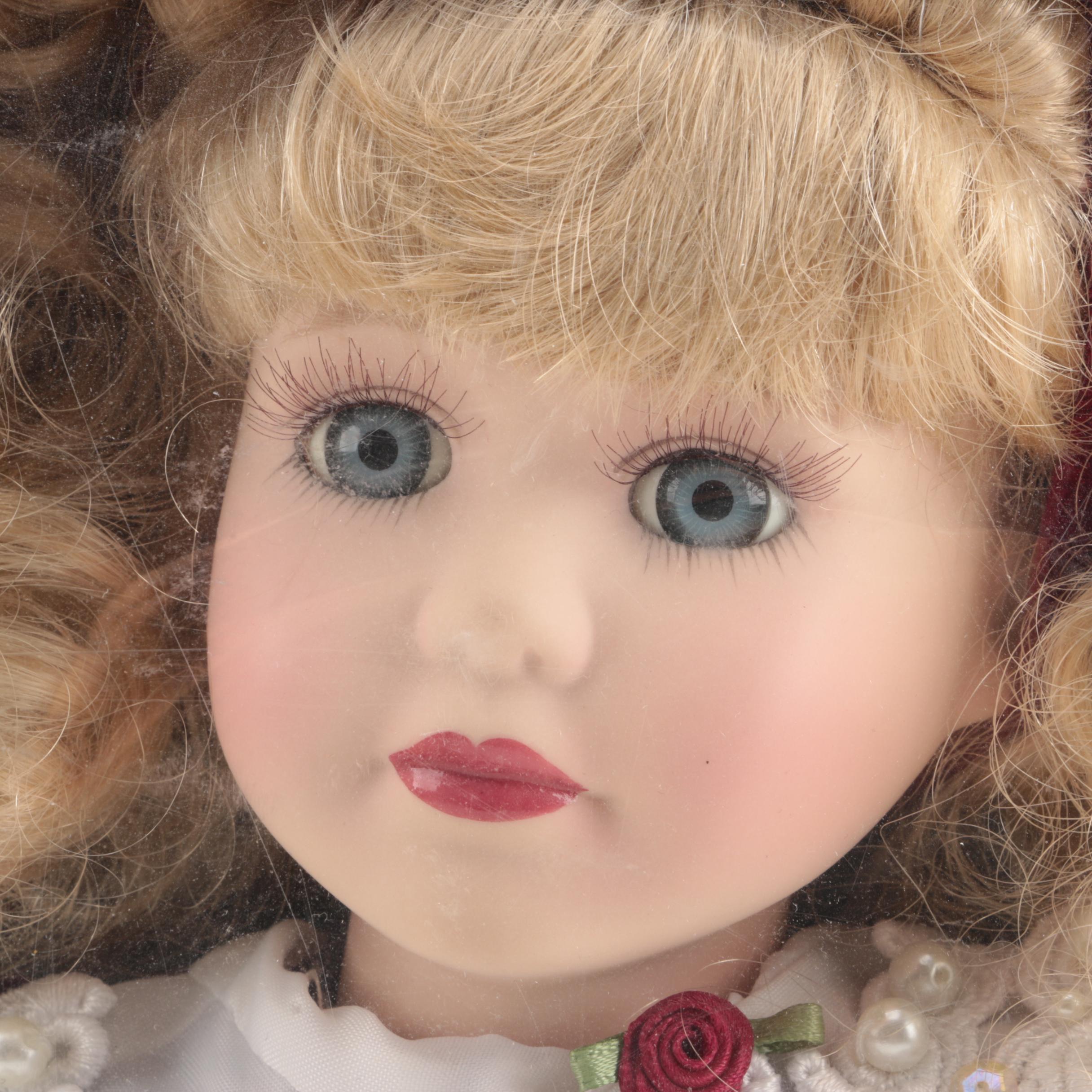 Pair of Vintage Porcelain Dolls