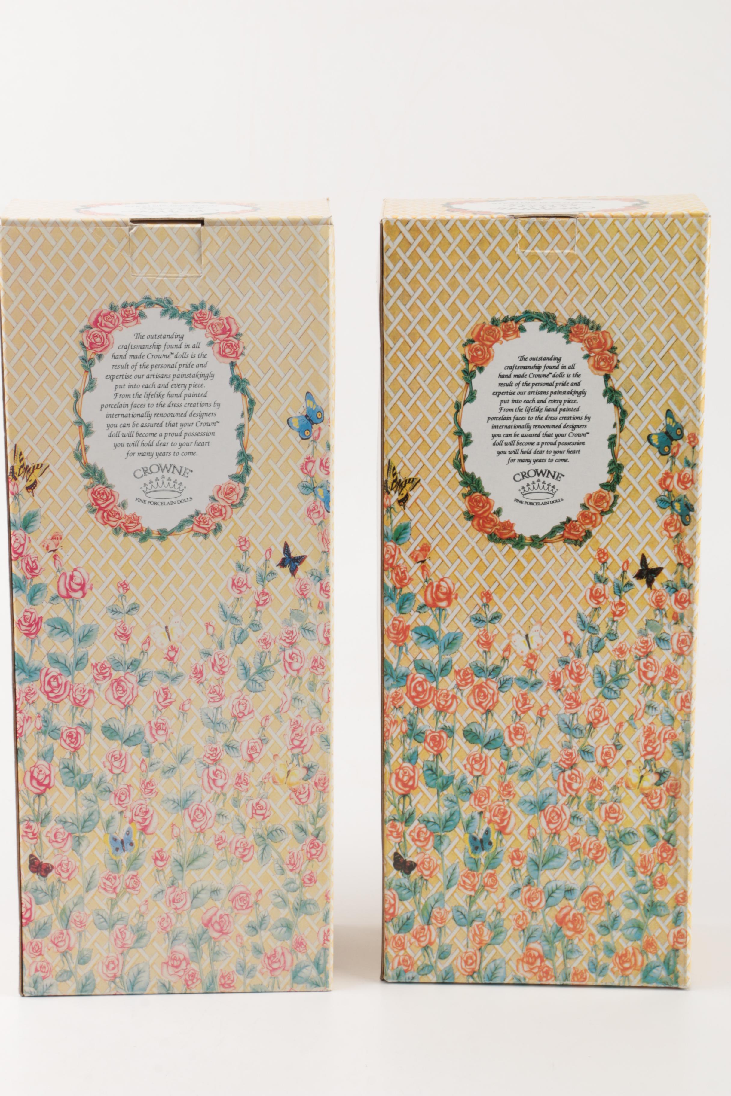 Pair of Vintage Porcelain Dolls