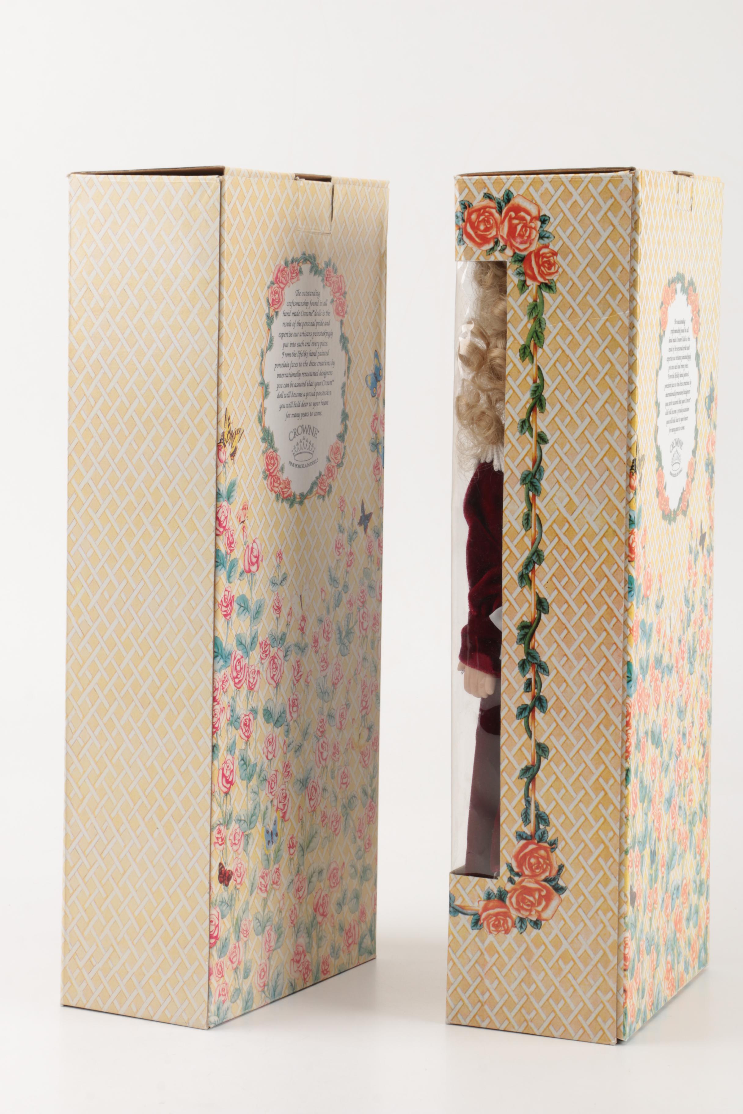 Pair of Vintage Porcelain Dolls