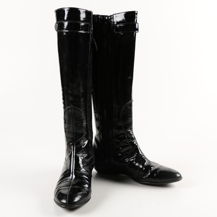 Cole Haan Black Patent Leather Boots