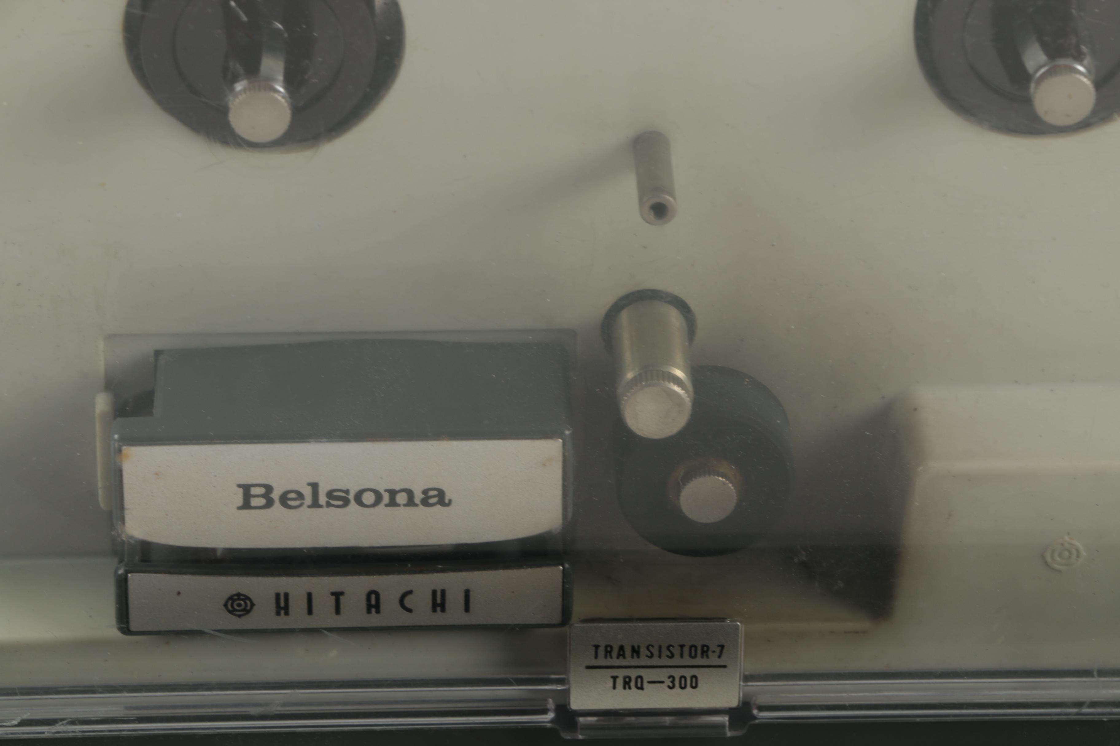 Hitachi Belsona Reel-to-Reel Tape Player and Transistor