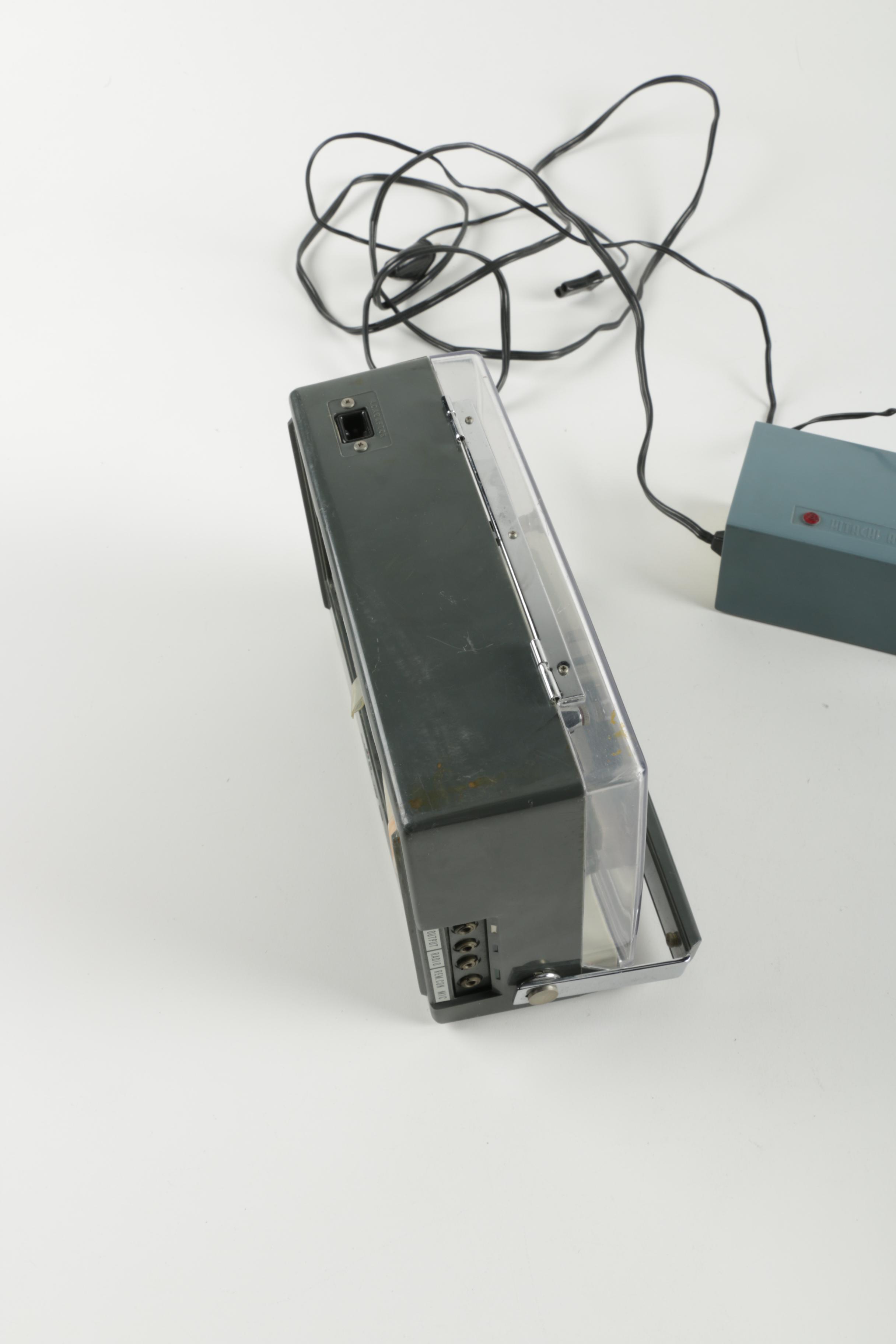 Hitachi Belsona Reel-to-Reel Tape Player and Transistor