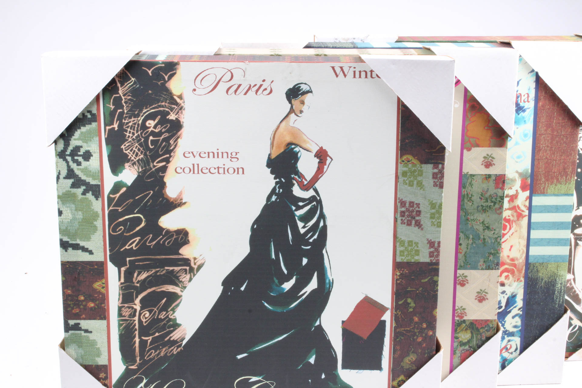 Fashionable Ladies Offset Lithograph on Canvas