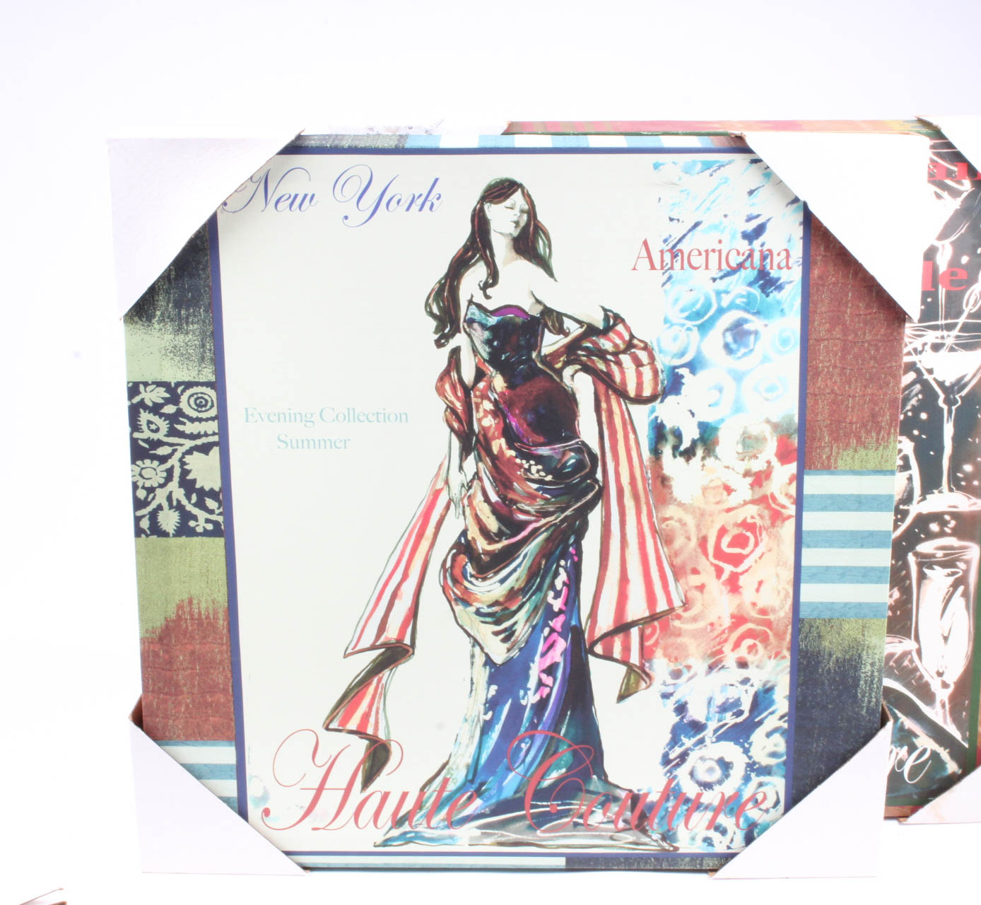 Fashionable Ladies Offset Lithograph on Canvas