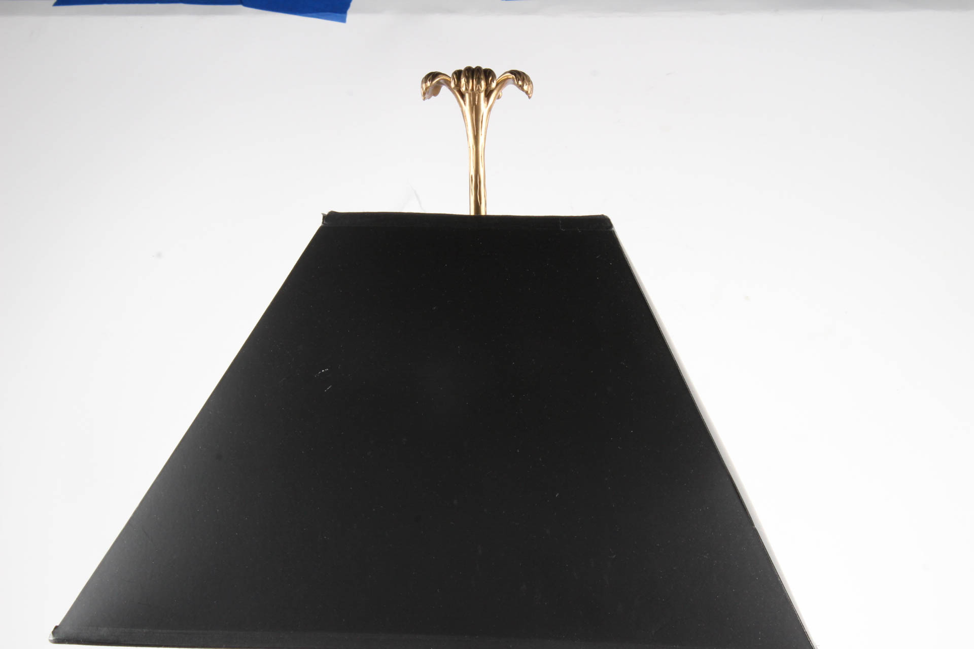 Neoclassical Revival Brass and Marble Lamp