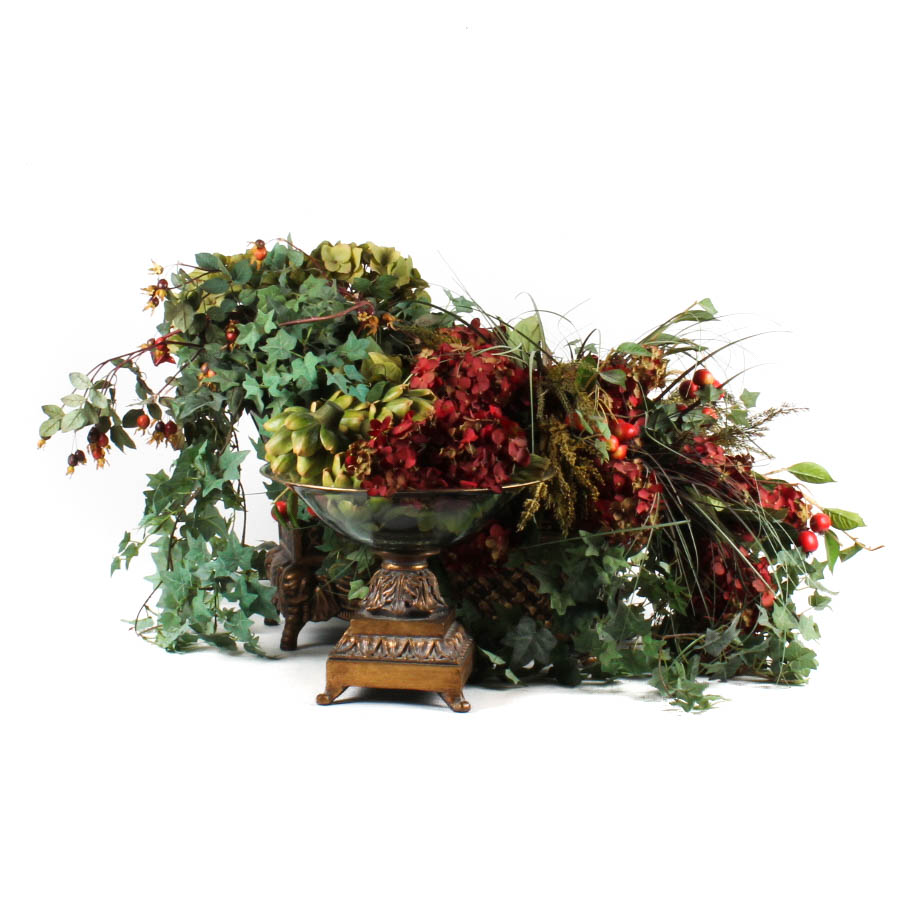 Decorative Planters and Faux Flowers