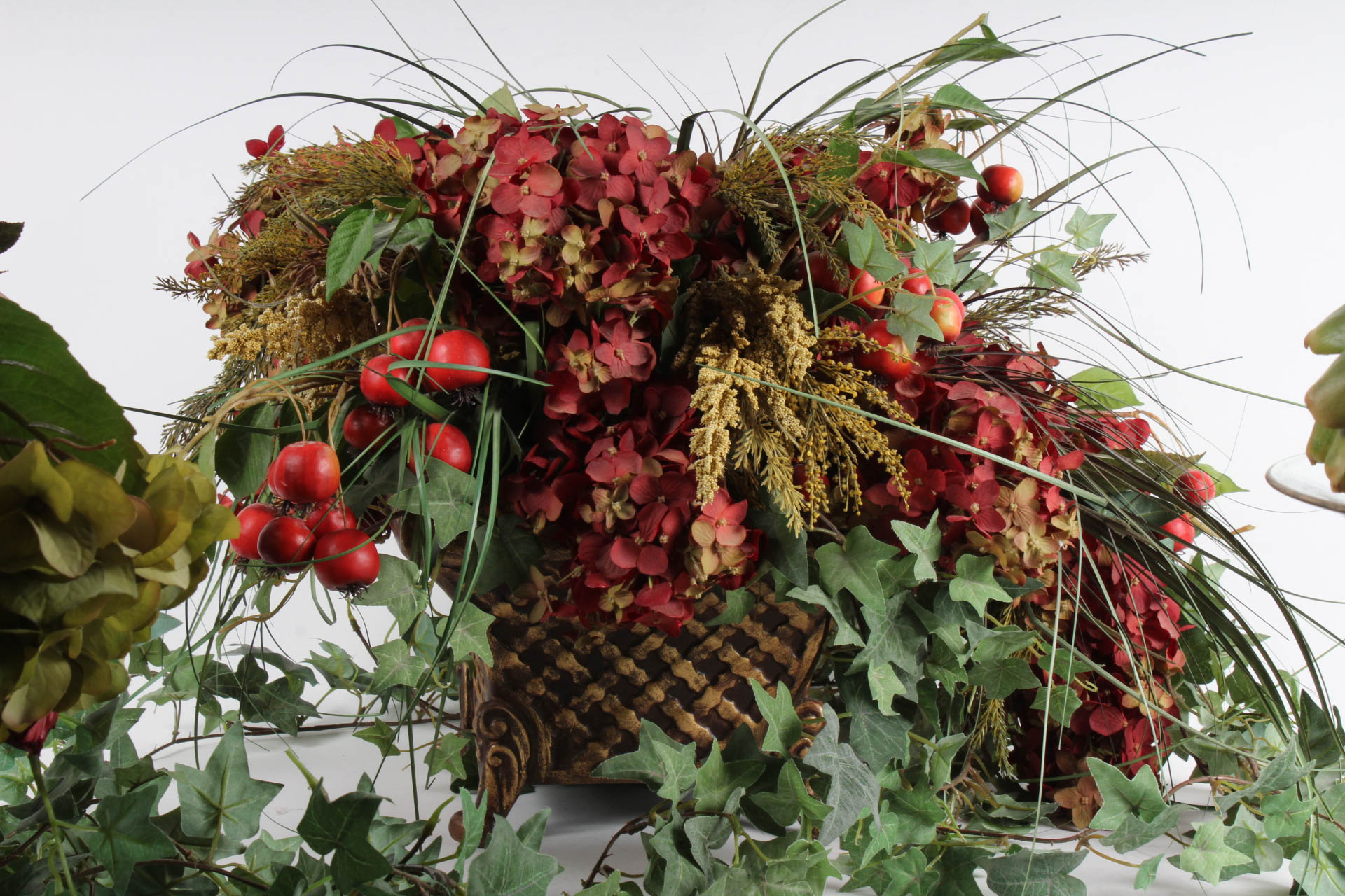 Decorative Planters and Faux Flowers