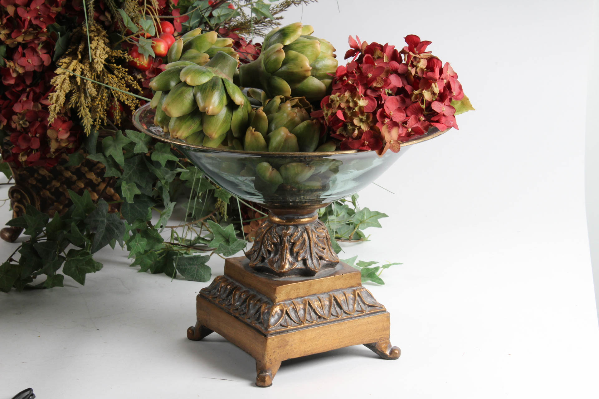 Decorative Planters and Faux Flowers