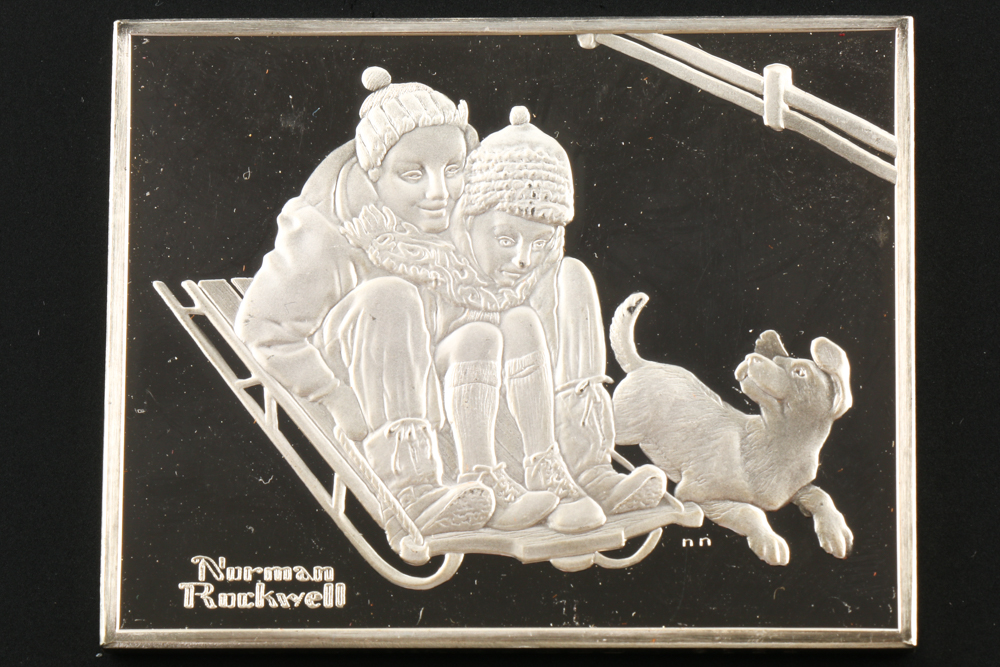 "Norman Rockwell's Fondest Memories" Silver Ingot Proof Set