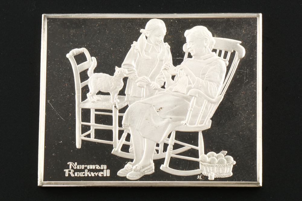 "Norman Rockwell's Fondest Memories" Silver Ingot Proof Set