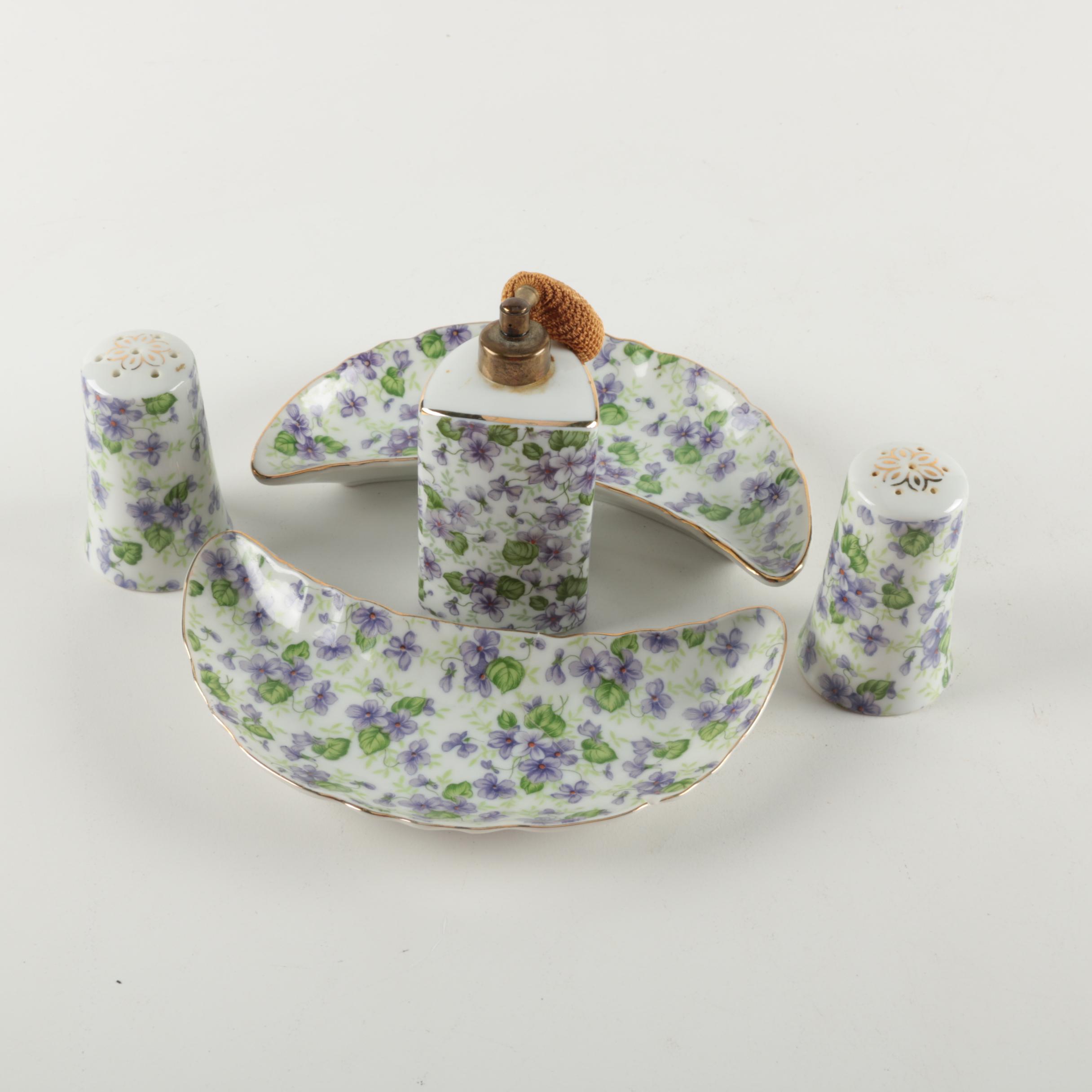 Lefton "Violet Chintz" Porcelain Set