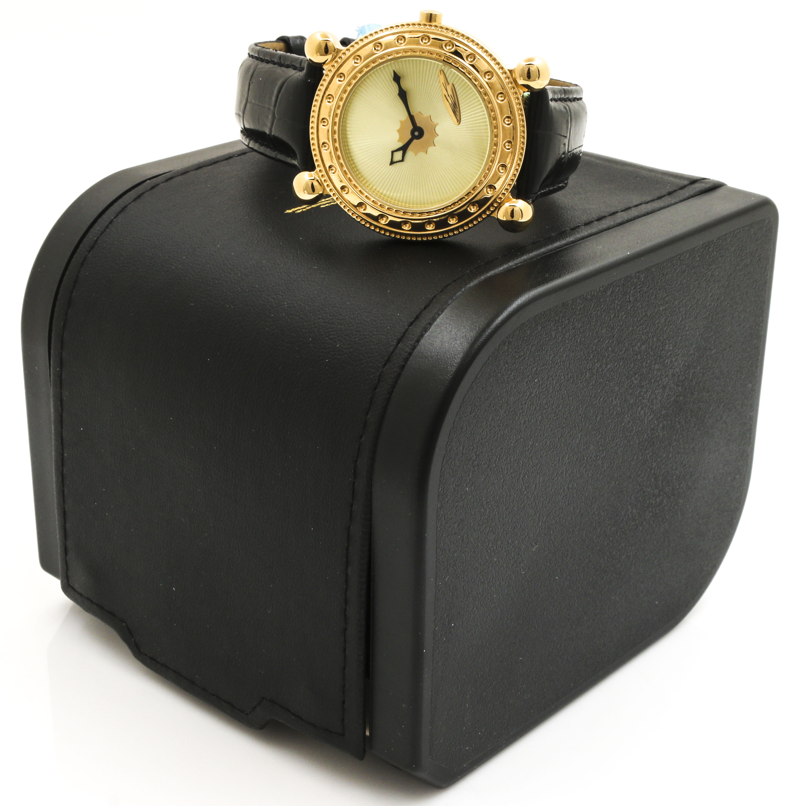 Erté Yellow Gold Plate Stainless Steel Watch