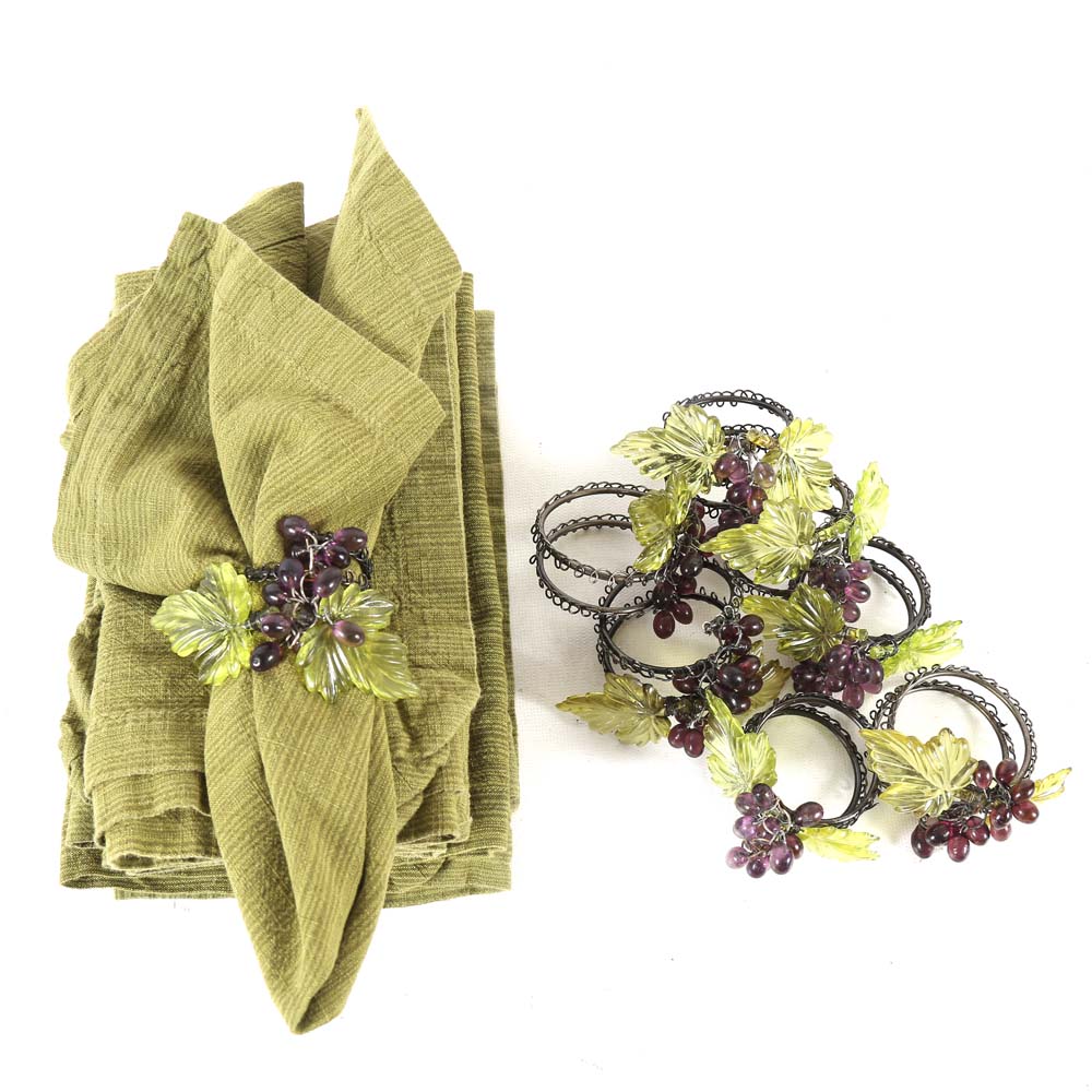 Sur La Table Linen Napkins and Rings