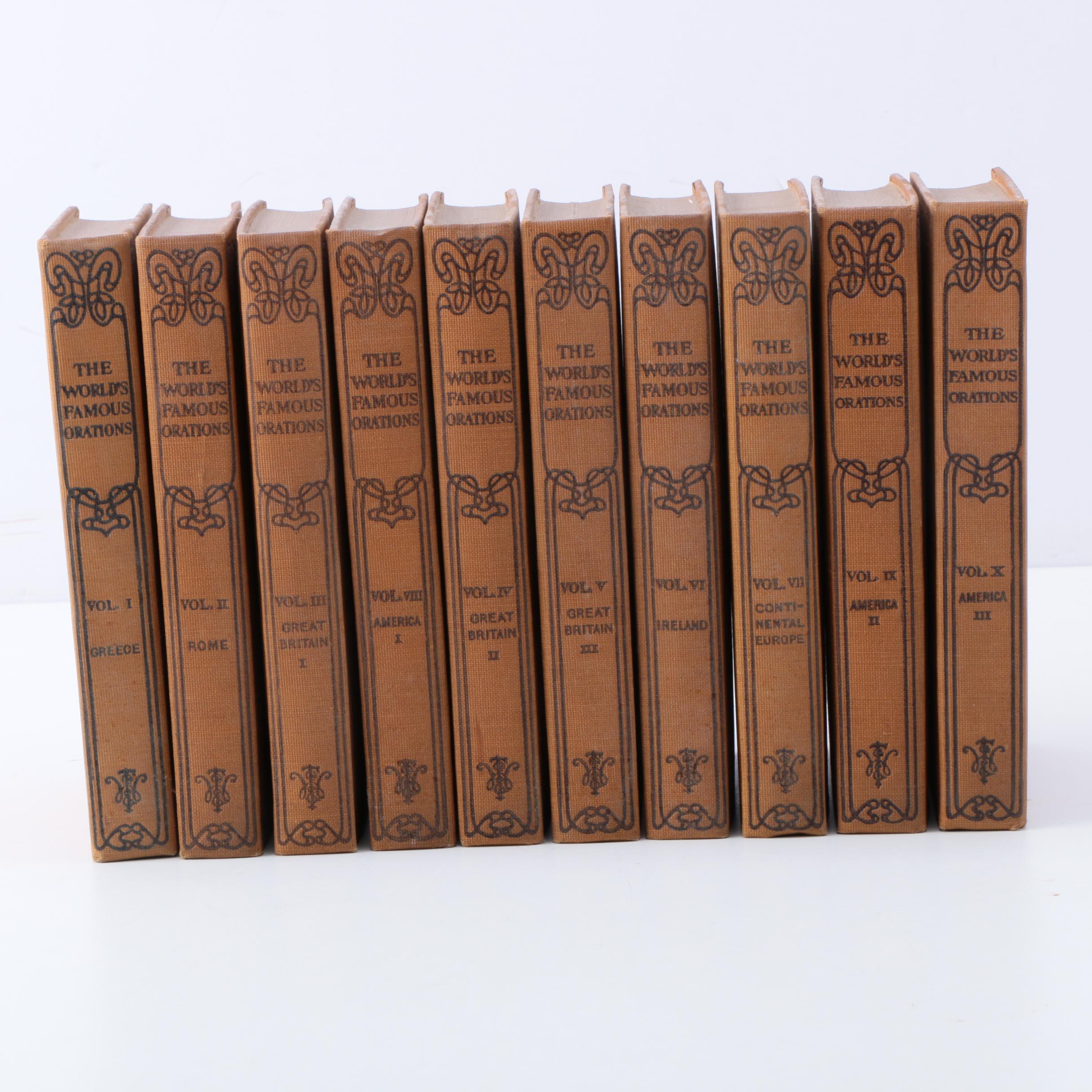 Complete Set of "The World's Famous Orations"