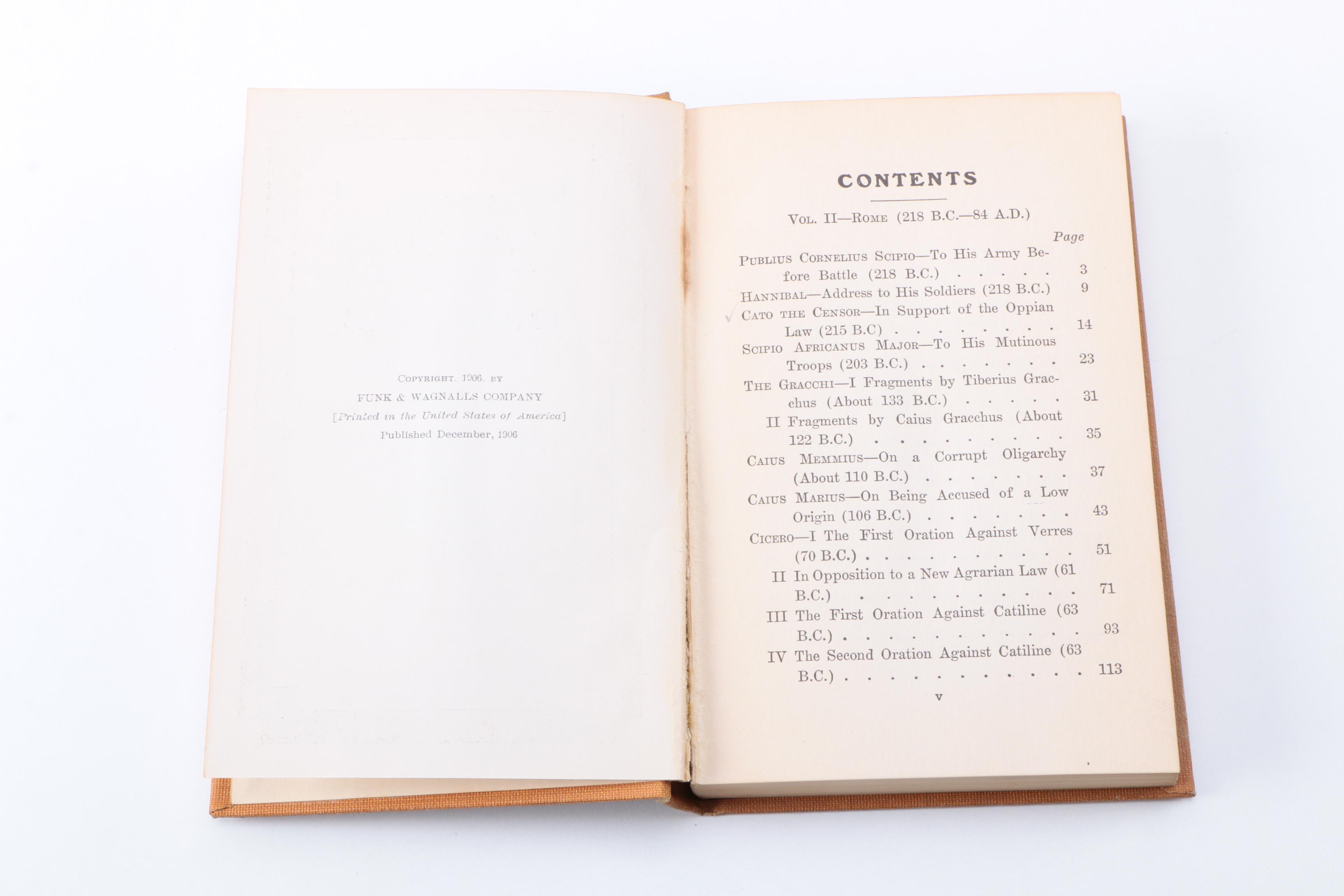 Complete Set of "The World's Famous Orations"