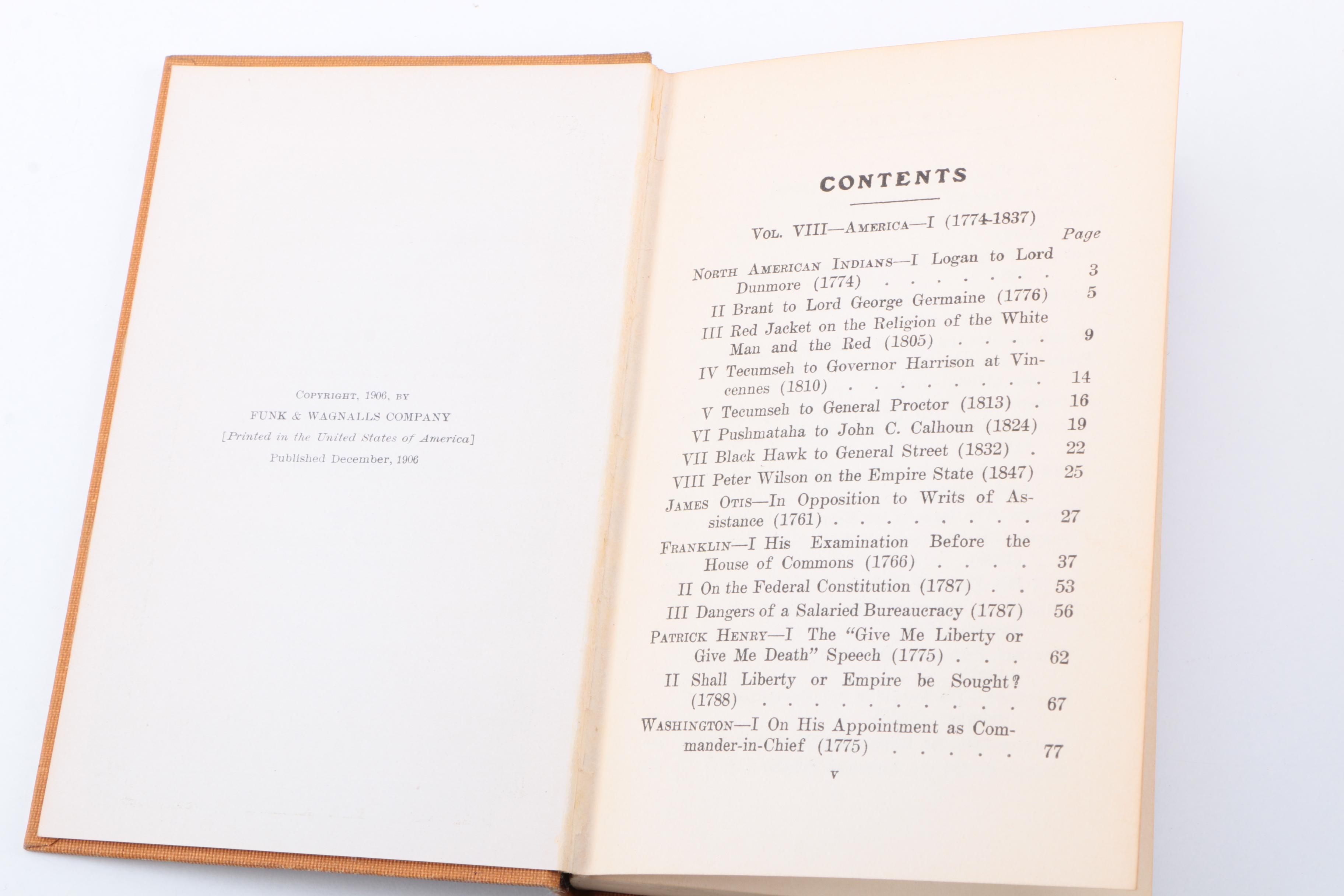 Complete Set of "The World's Famous Orations"