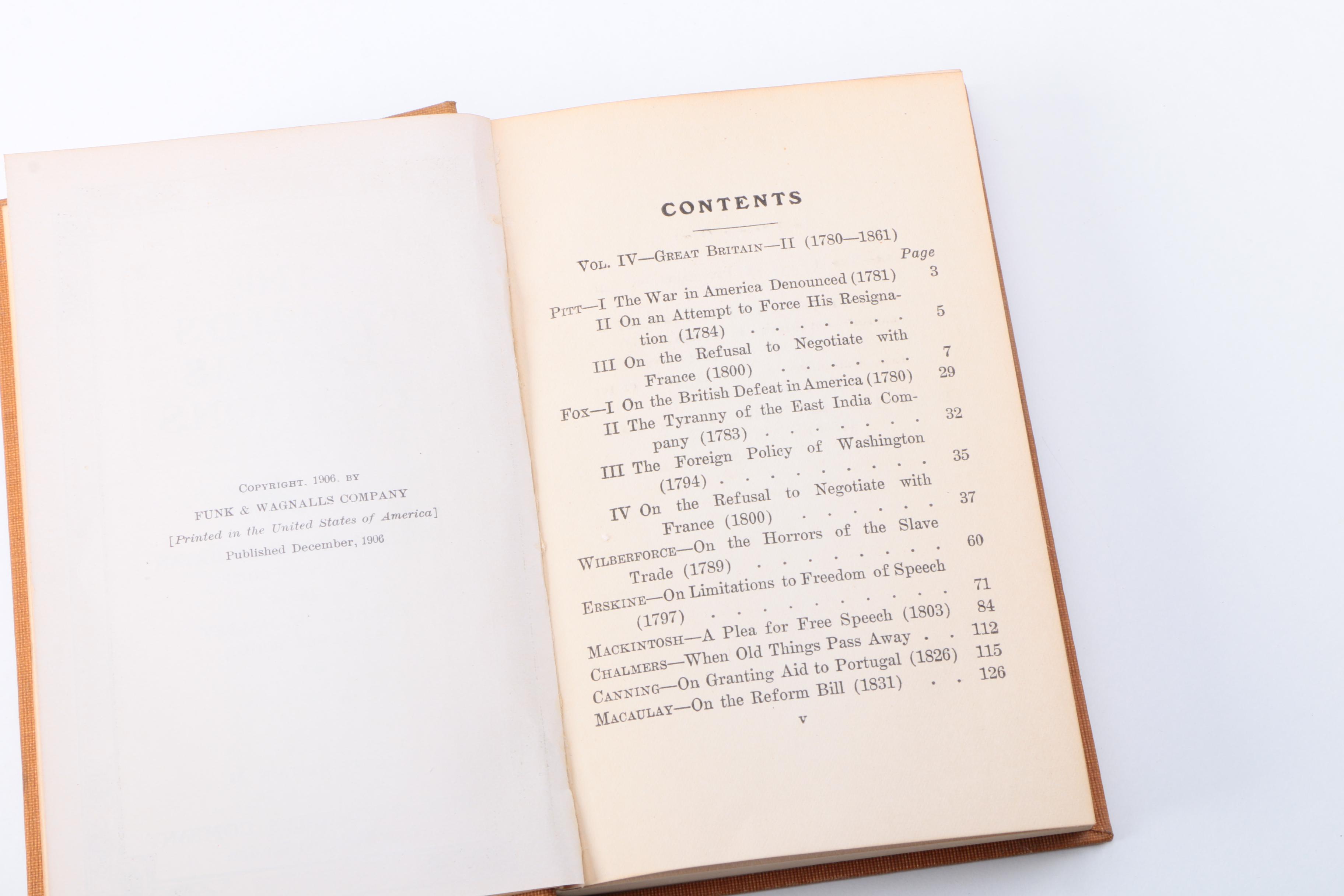 Complete Set of "The World's Famous Orations"