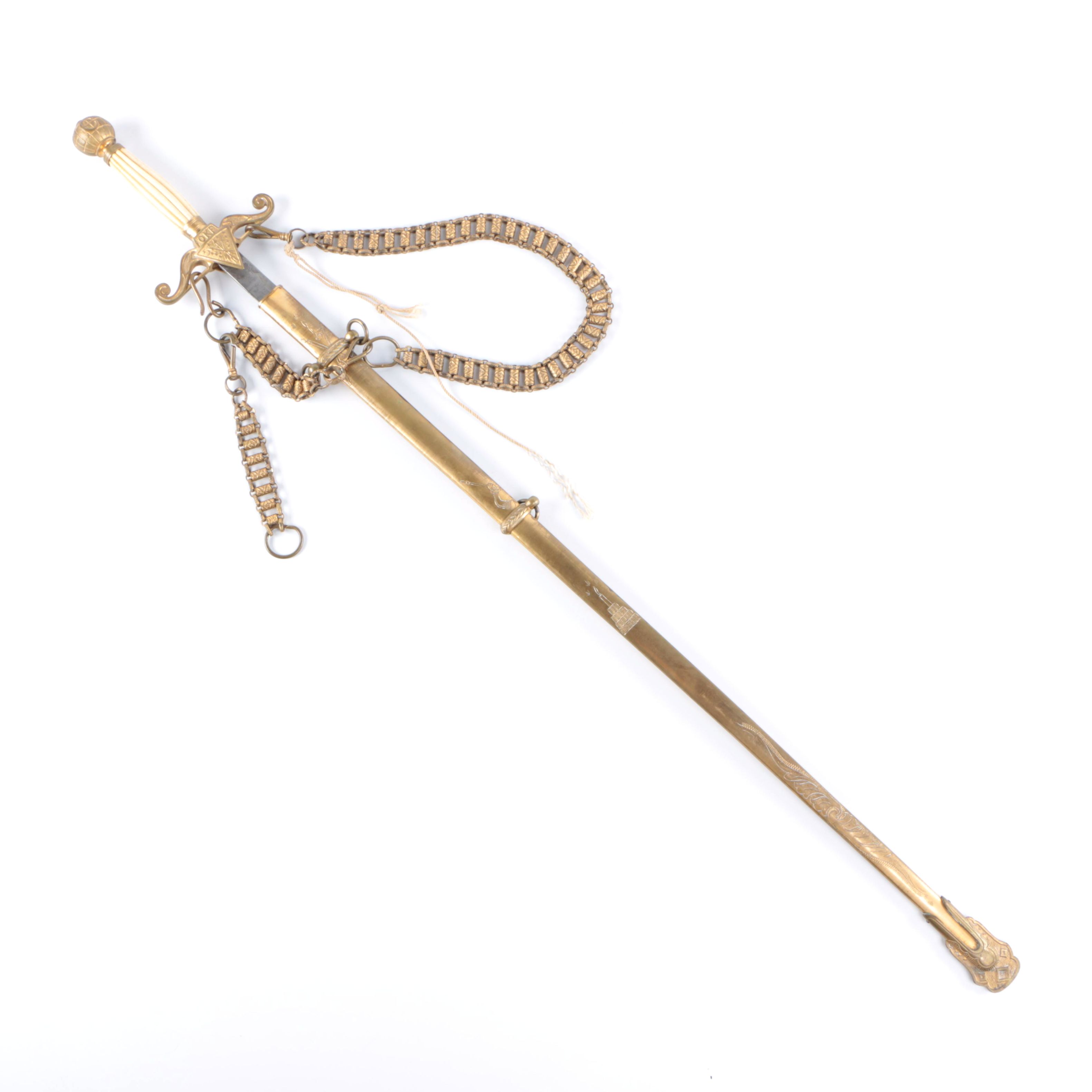 Vintage OKF "Knights of Friendship" Pattern Solingen Sword