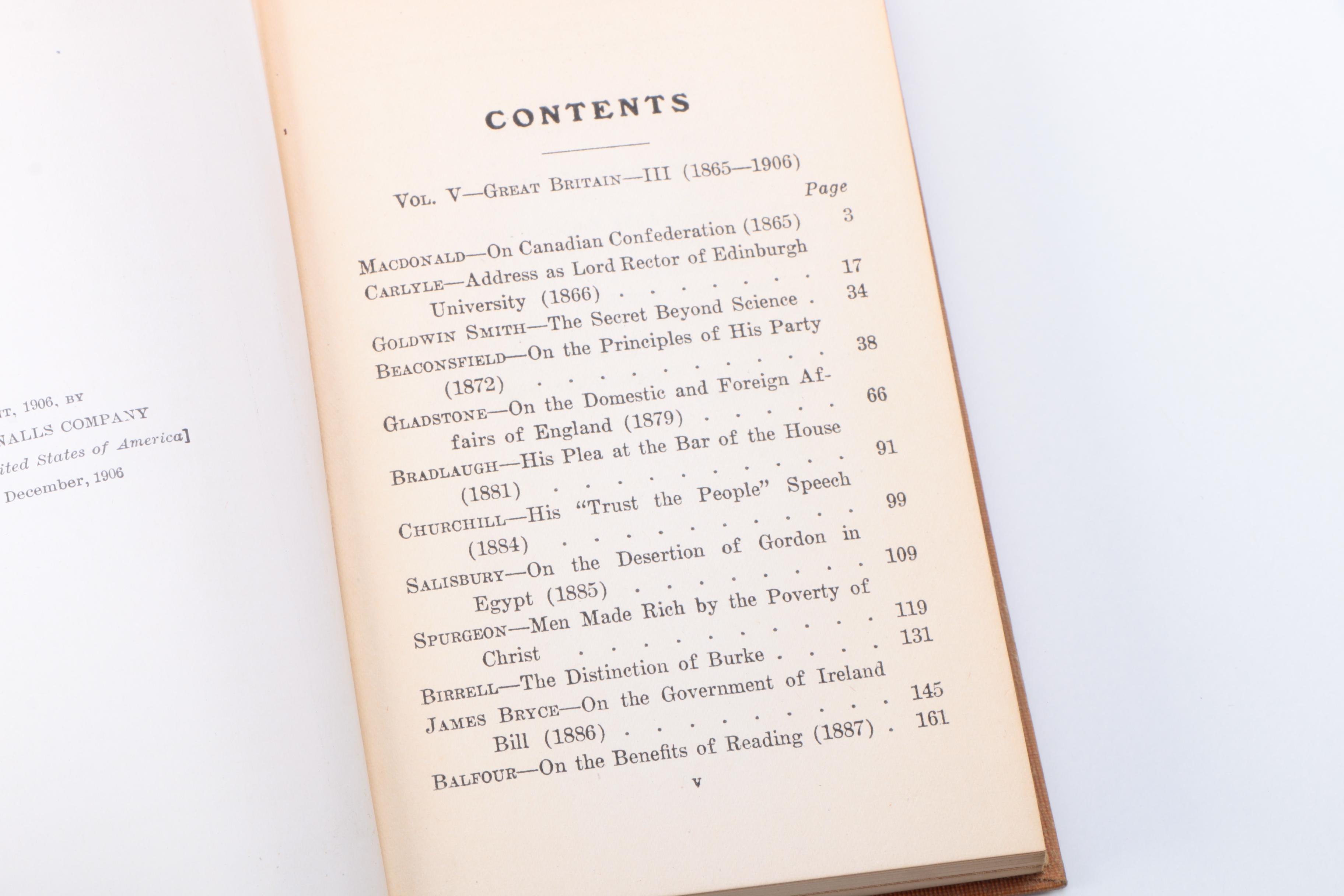 Complete Set of "The World's Famous Orations"