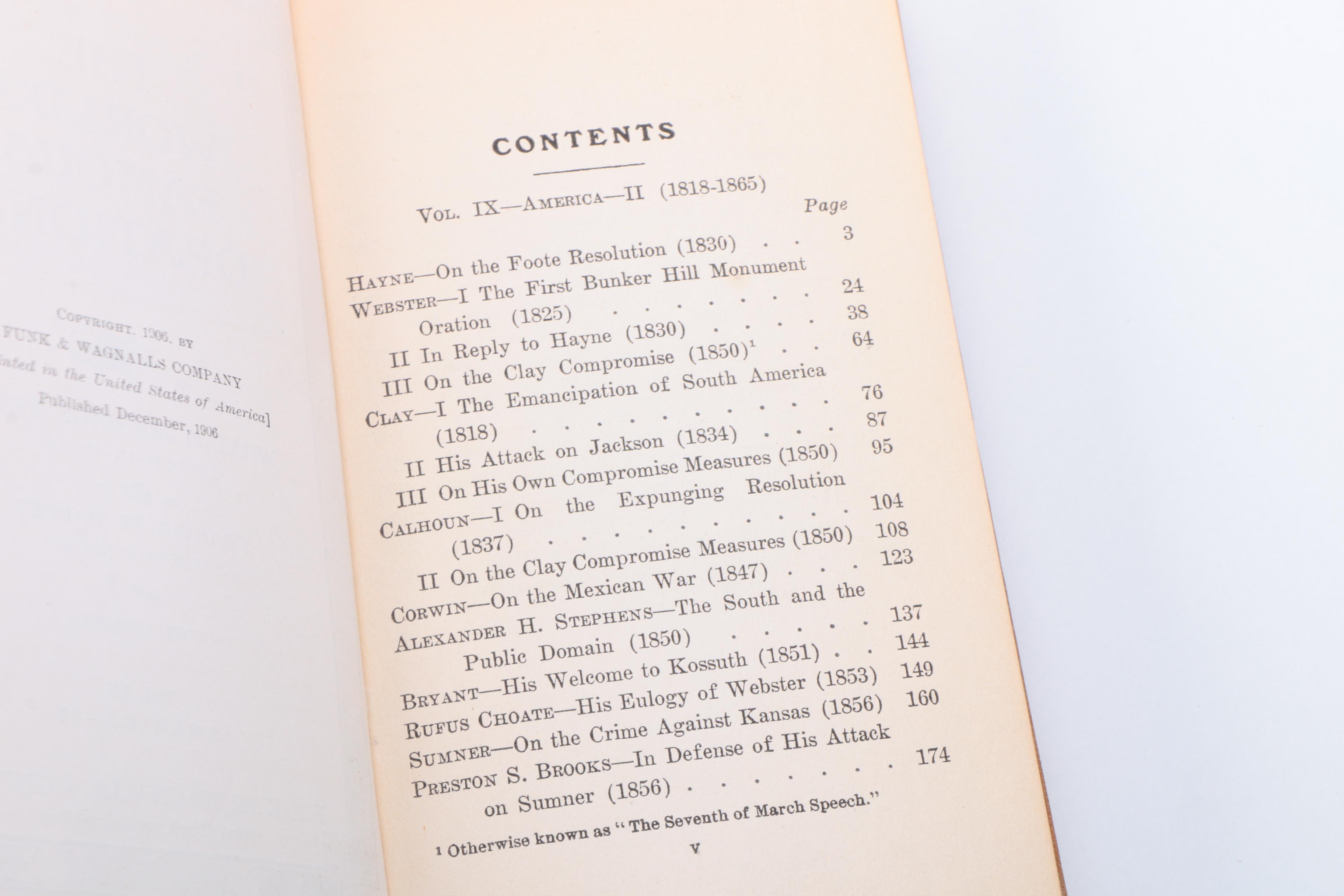 Complete Set of "The World's Famous Orations"