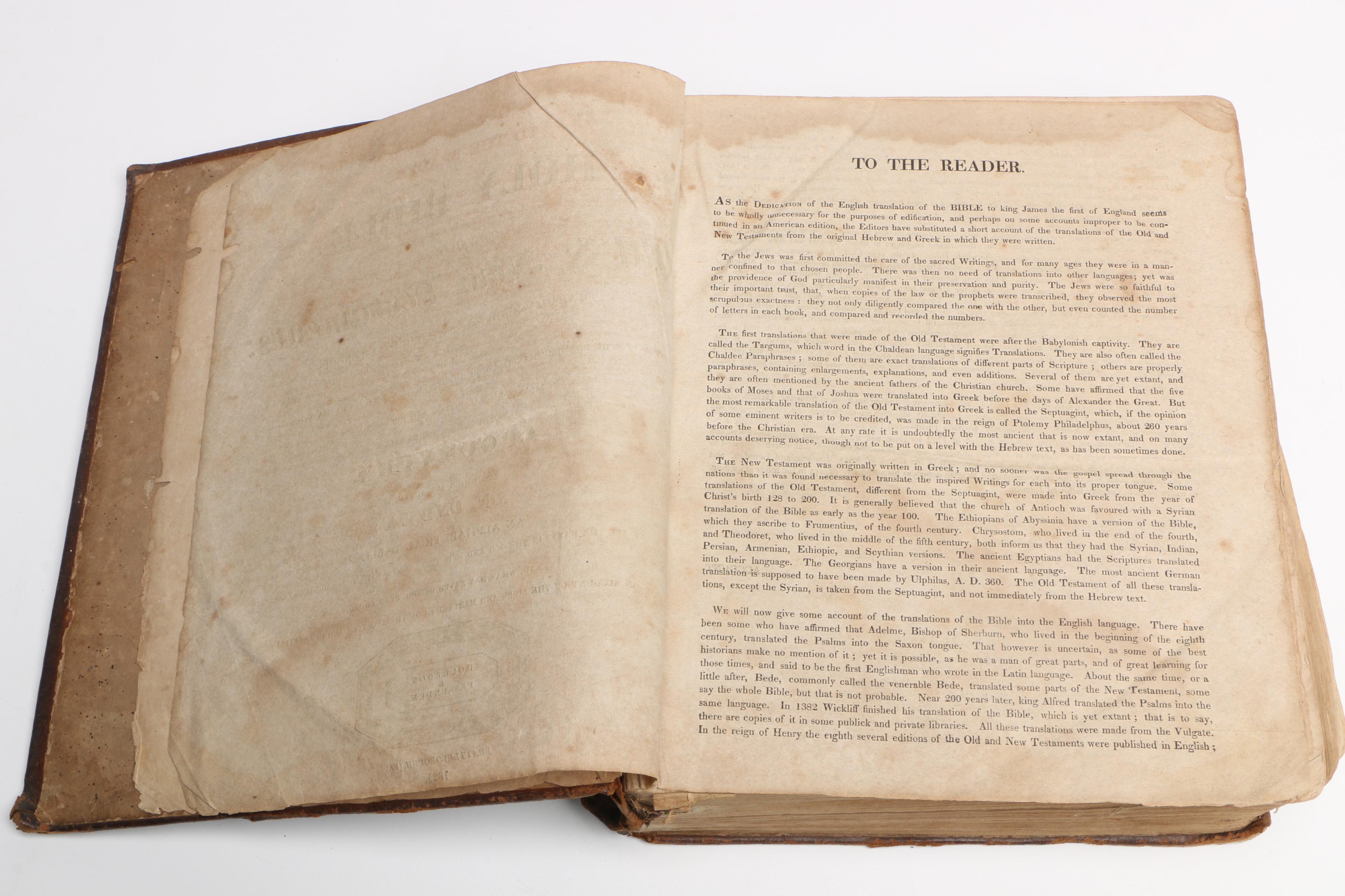 Antique Leather Bound Holy Bible