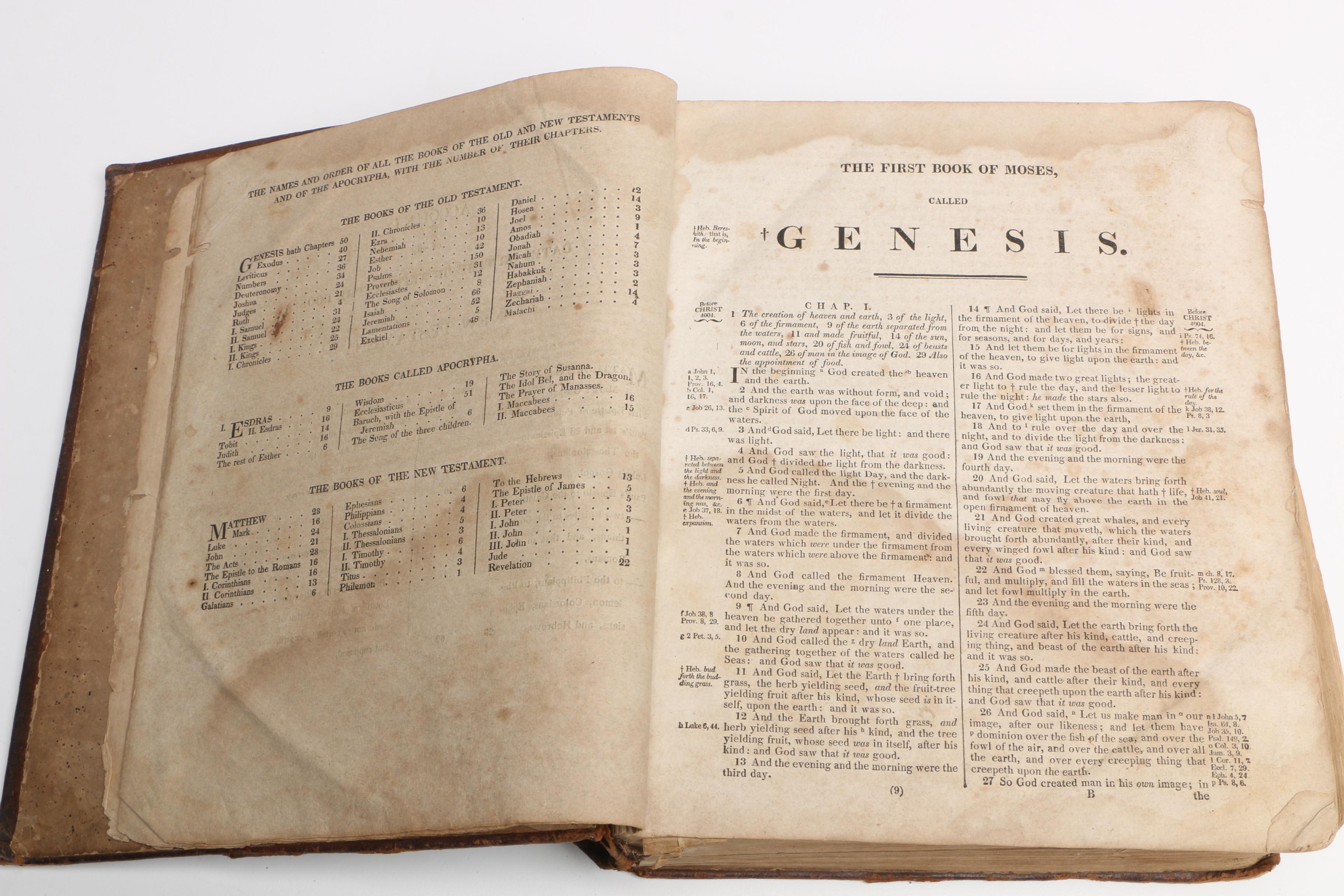 Antique Leather Bound Holy Bible