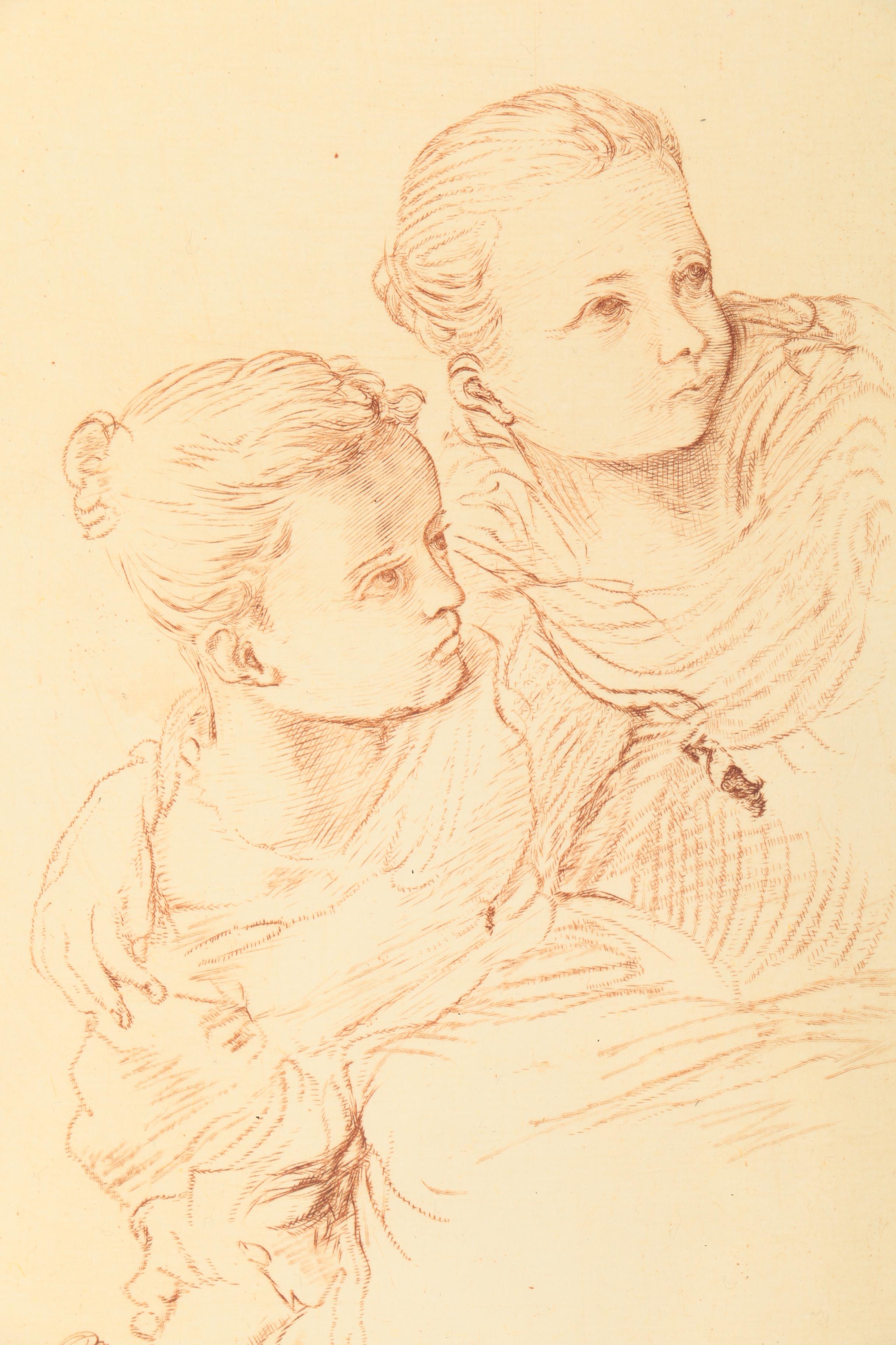 Set of Intaglio Prints on Paper After Rubens, Carracci, Baudry and Boucher