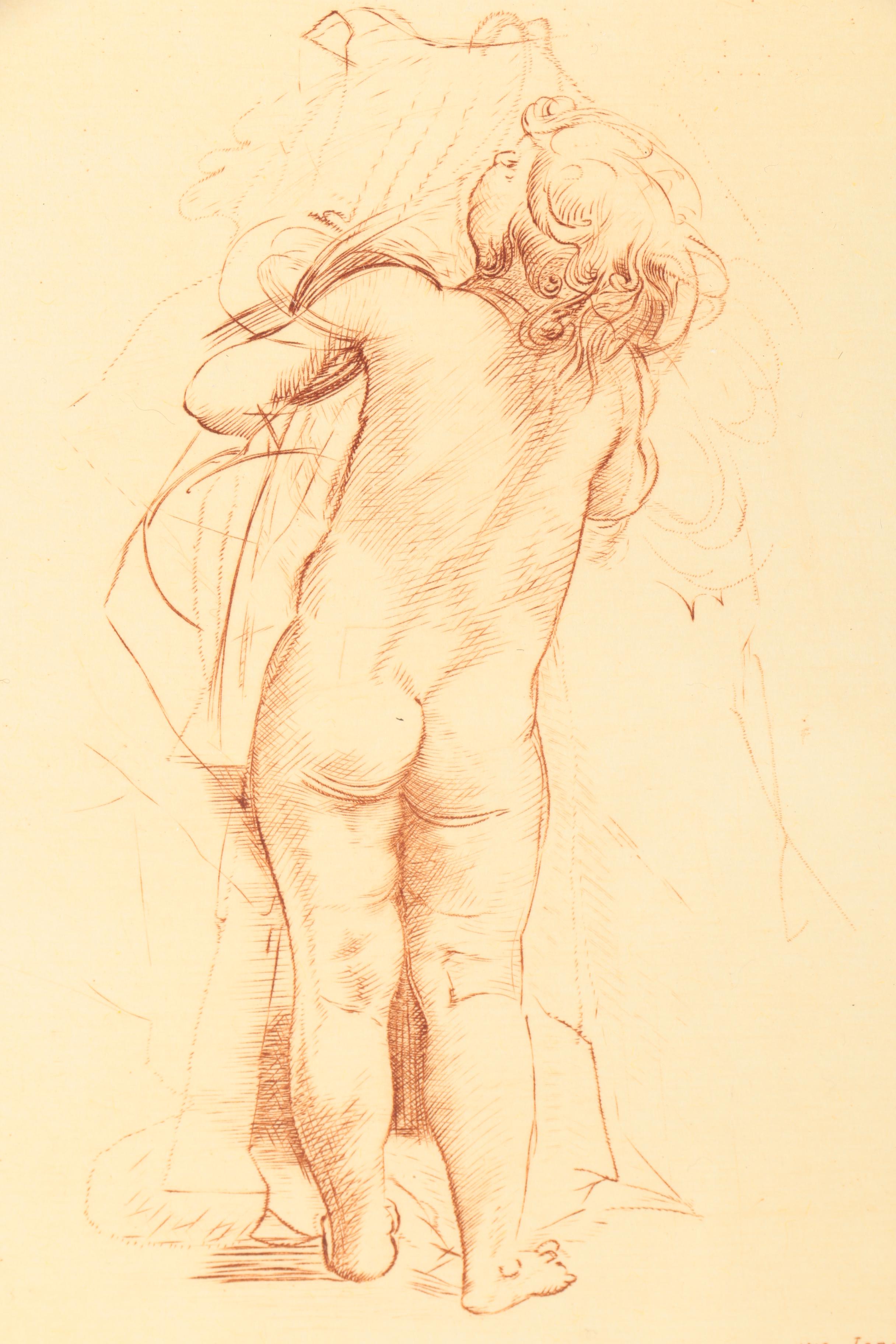 Set of Intaglio Prints on Paper After Rubens, Carracci, Baudry and Boucher