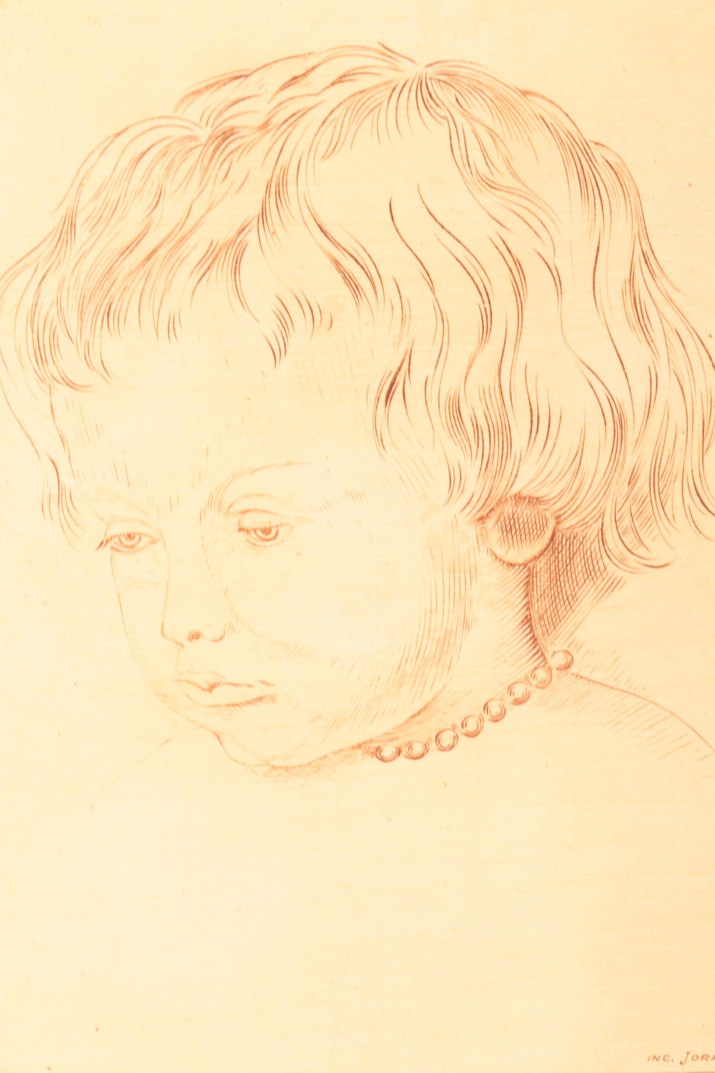 Set of Intaglio Prints on Paper After Rubens, Carracci, Baudry and Boucher