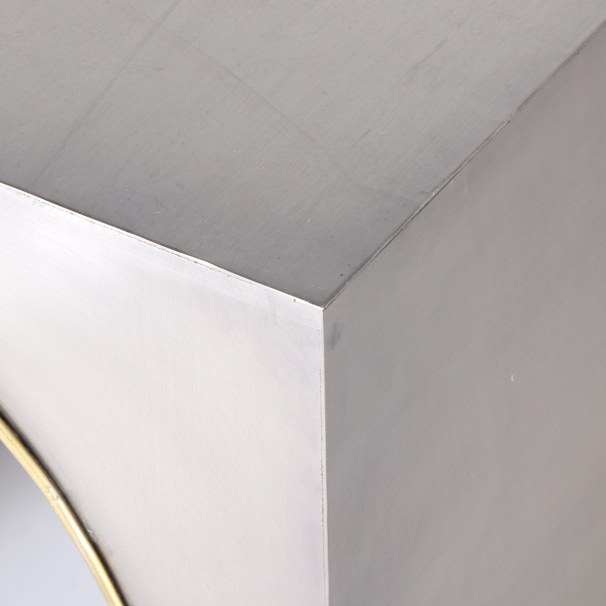 Industrial Style Sheet Metal Side Table