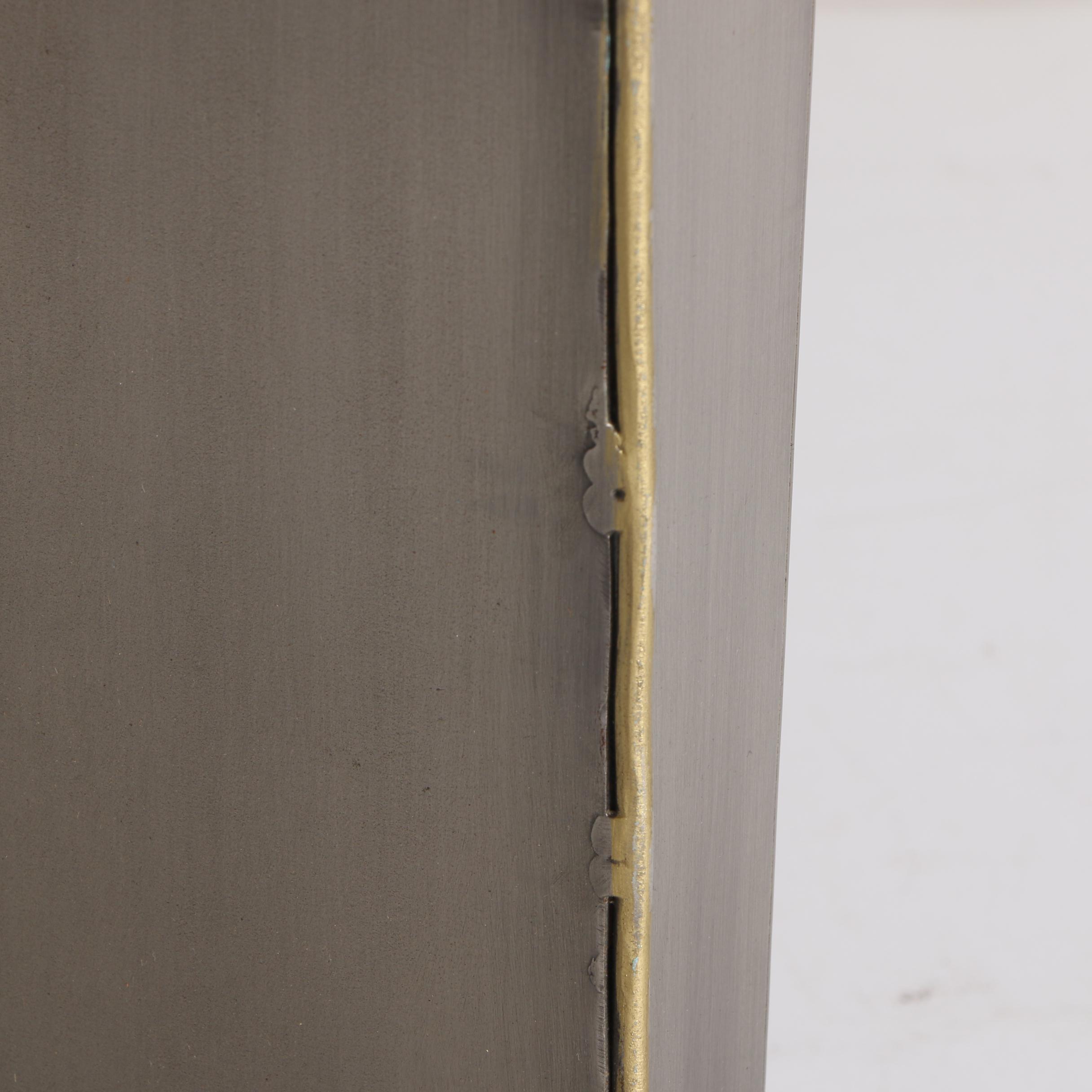 Industrial Style Sheet Metal Side Table