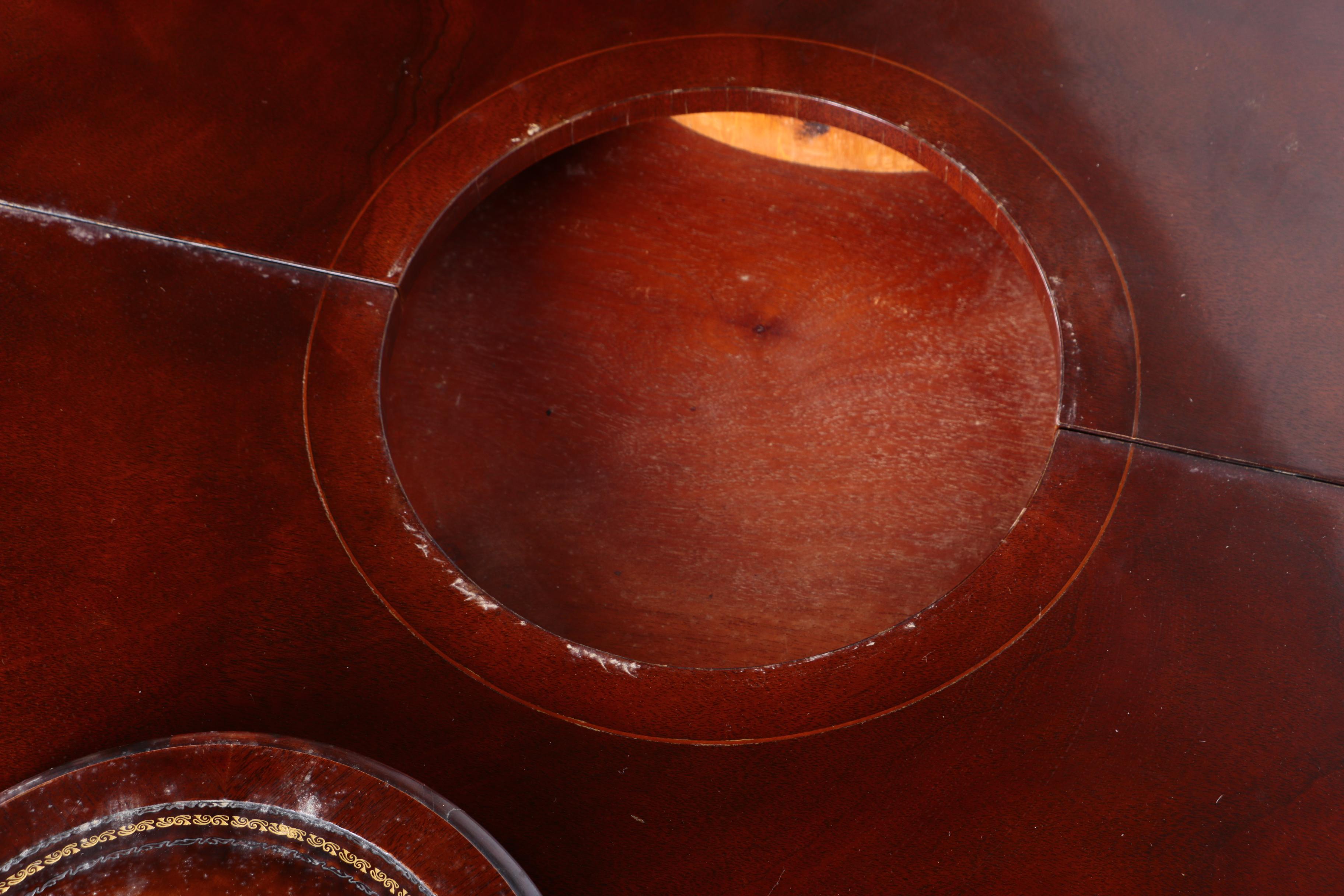 Vintage Demilune Mahogany Convertible Coffee Table by Weiman Heirloom