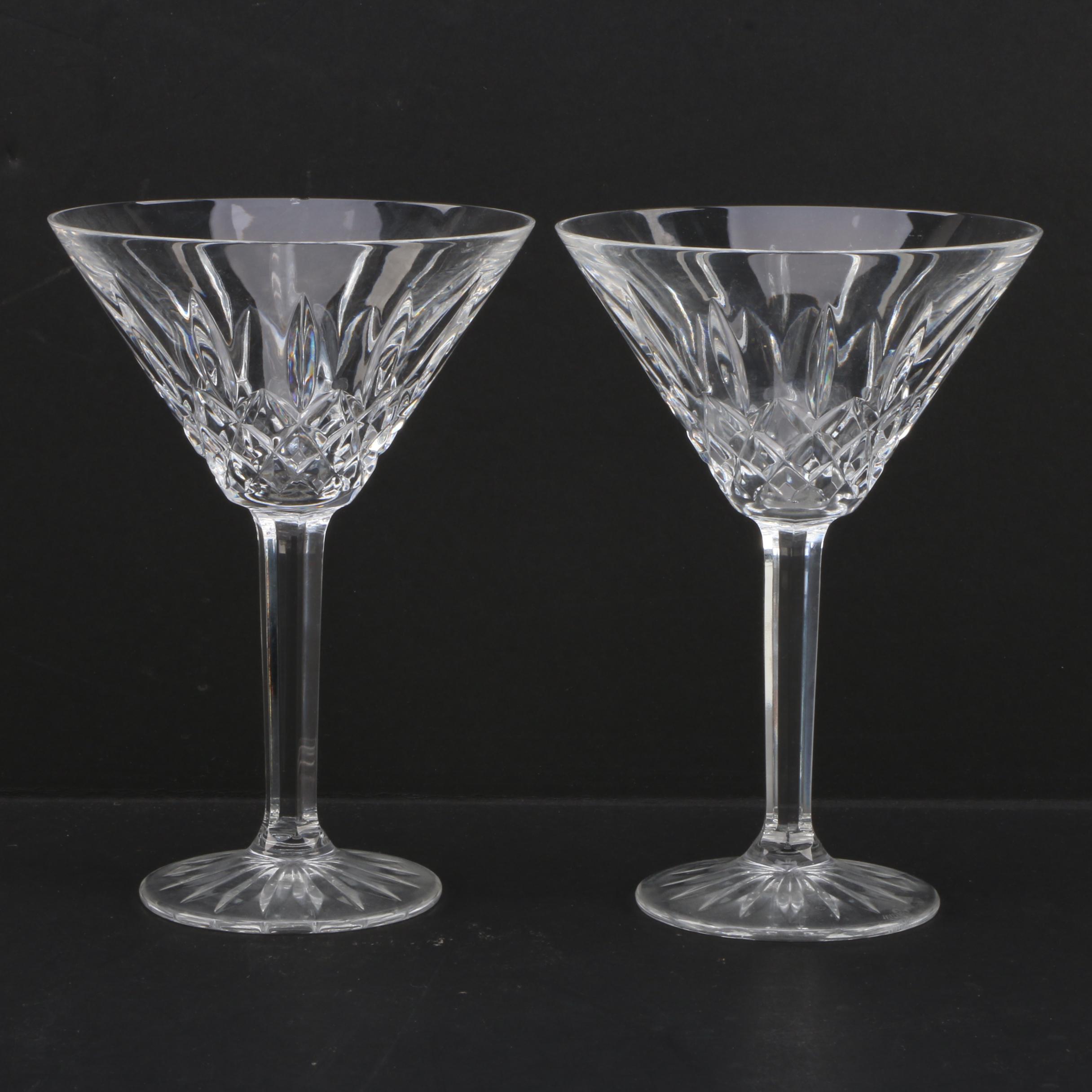 Waterford Crystal "Lismore" Martini Glasses