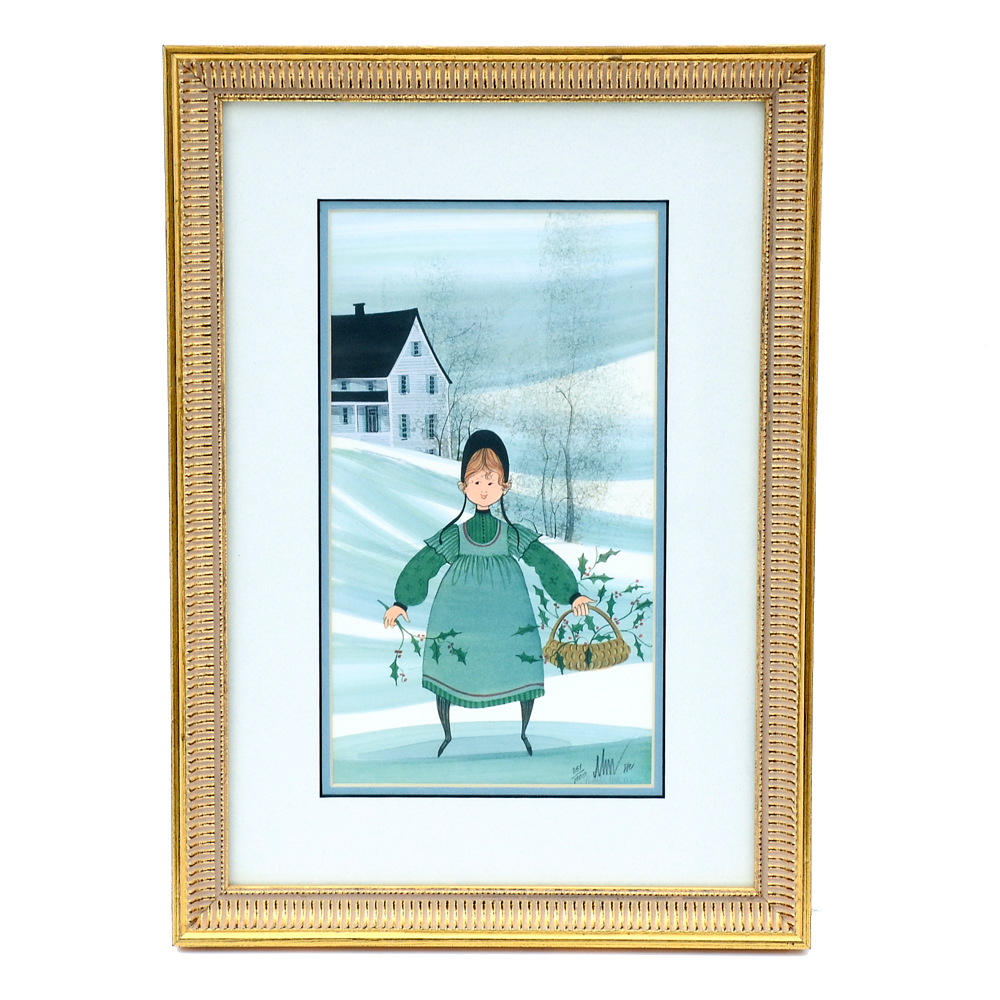 P. Buckley Moss Signed Limited Edition Offset Lithograph