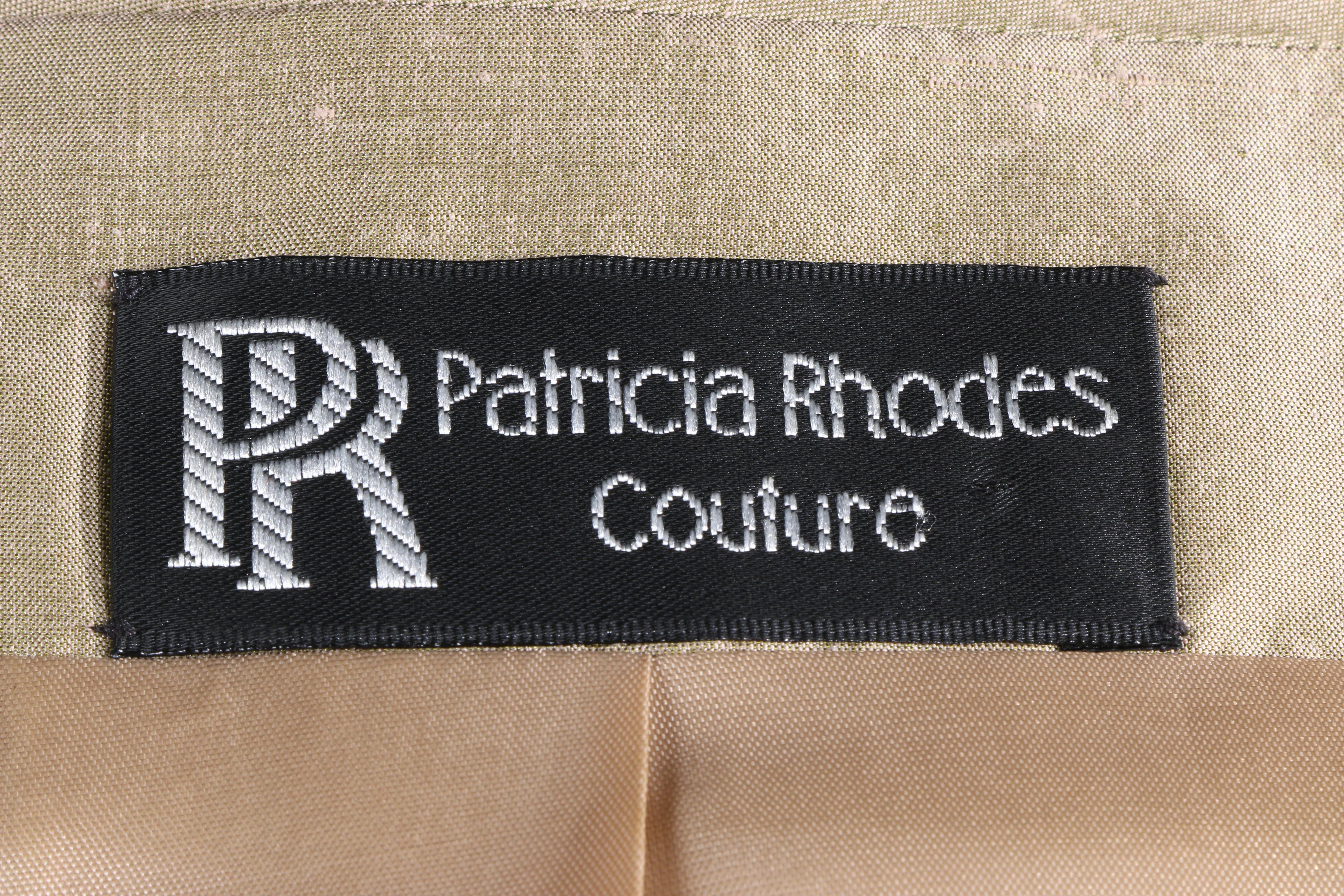 Vintage Patricia Rhodes Couture Silk Suit