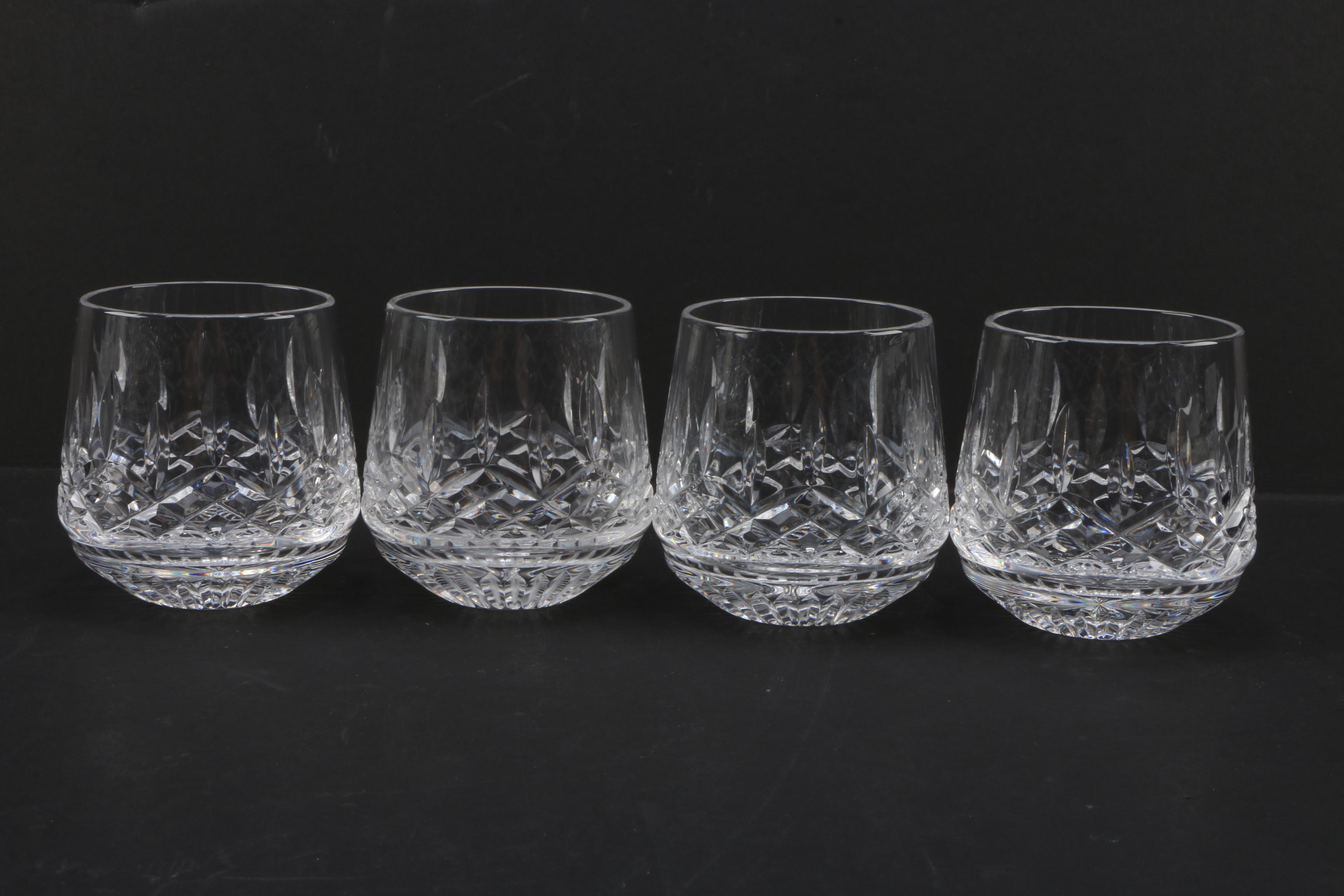 Waterford  Crystal "Lismore" Old Fashioned Roly Poly Glasses