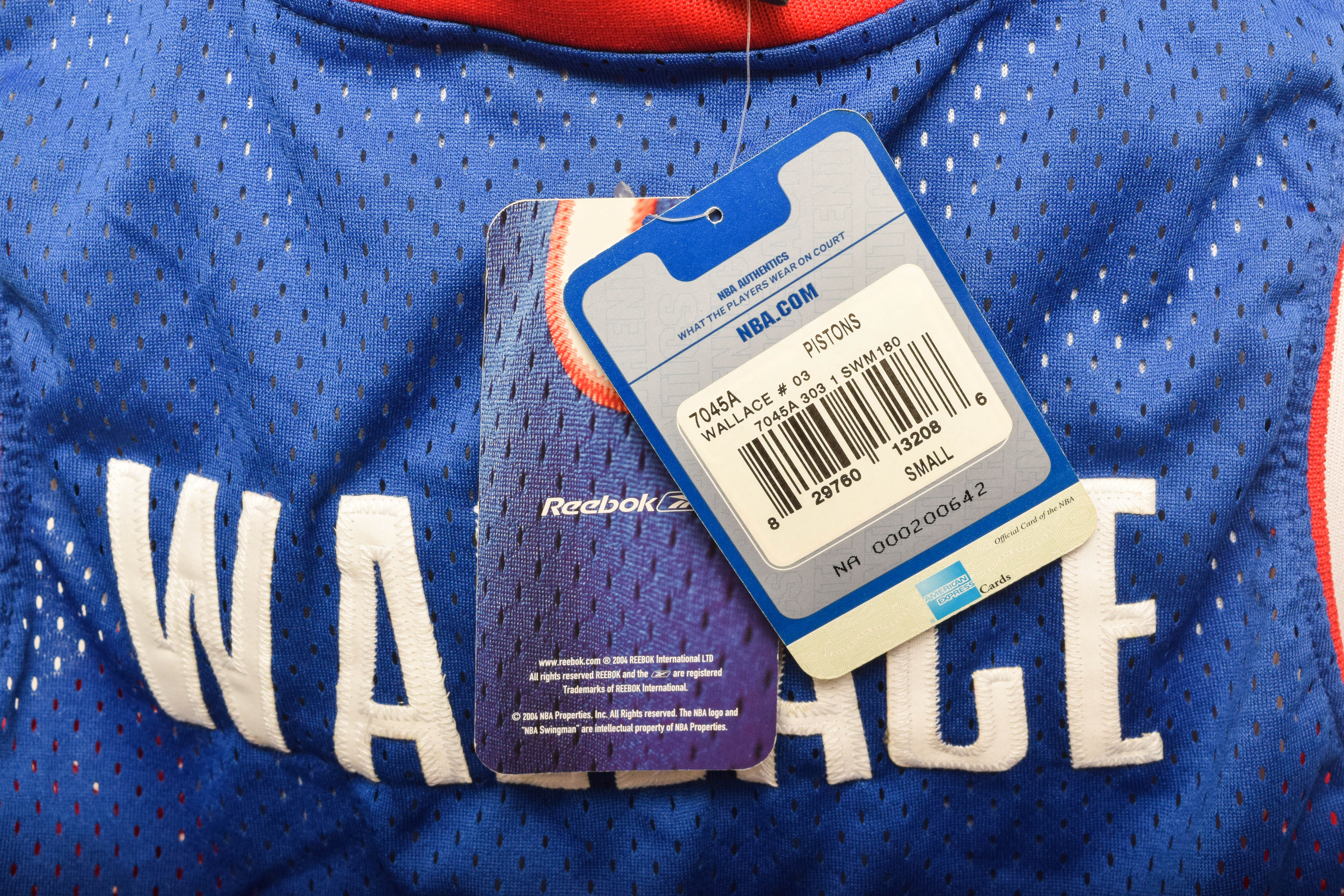 NBA Detroit Pistons Ben Wallace Jersey