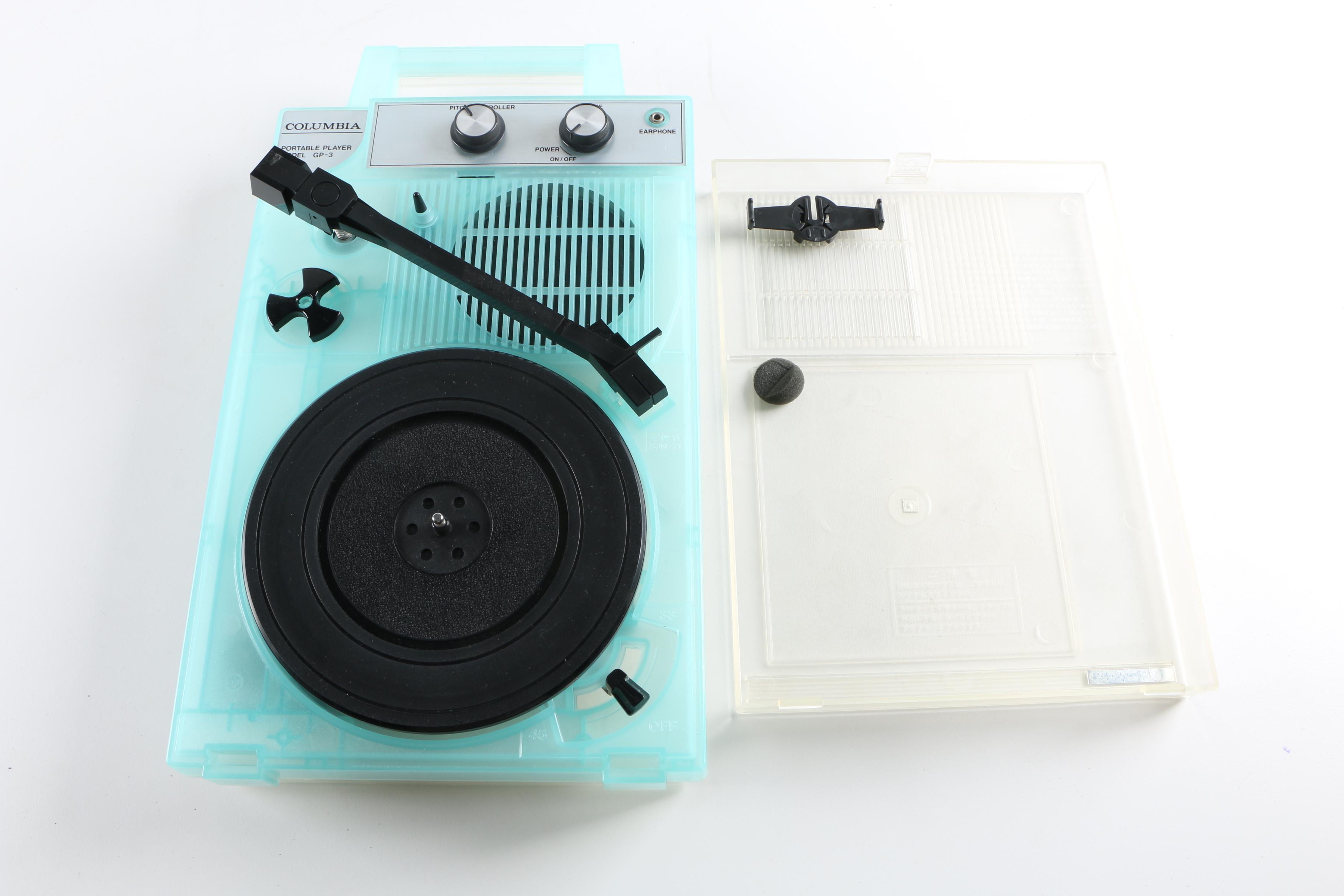 Vintage Columbia GP-3 Portable Turntable