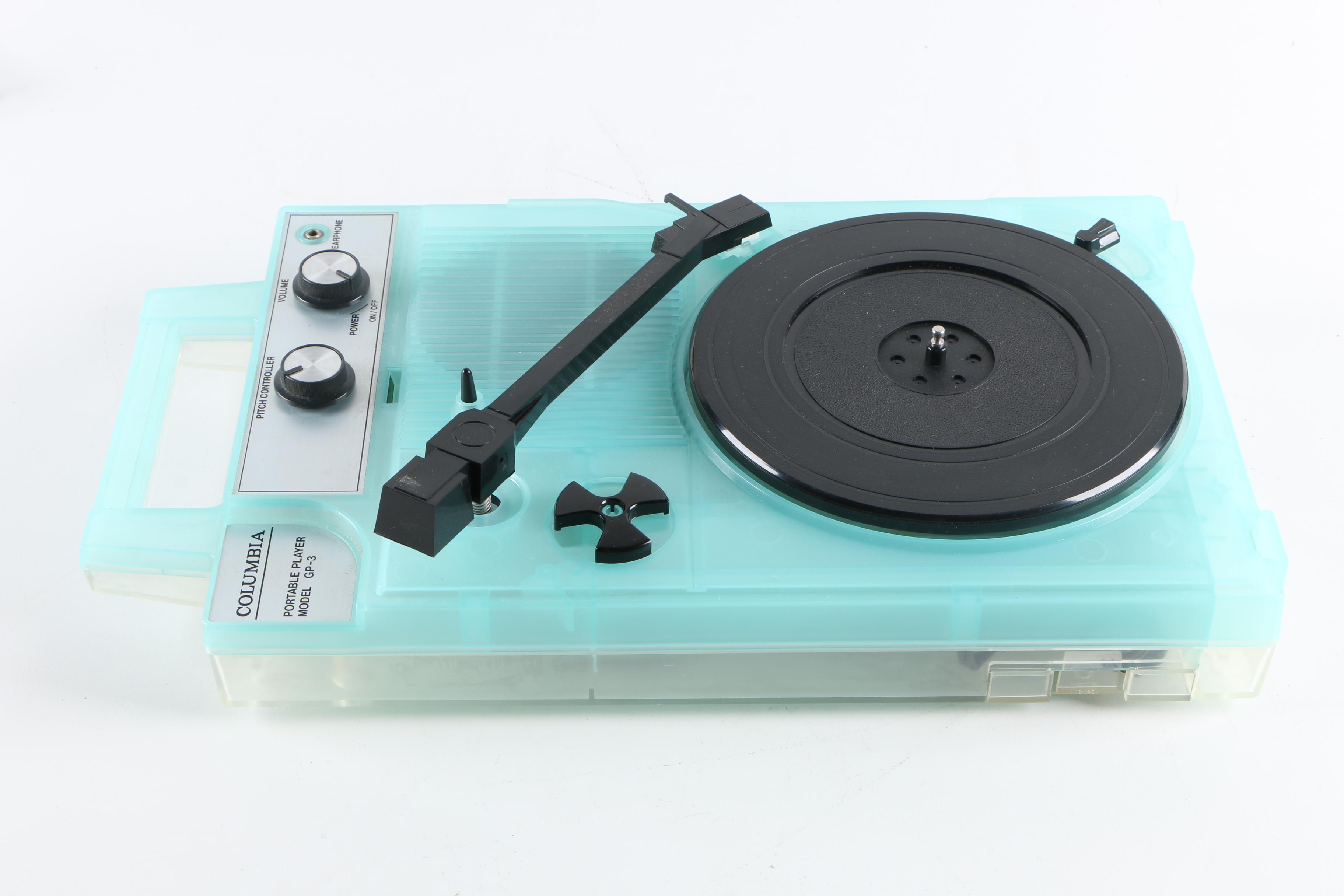 Vintage Columbia GP-3 Portable Turntable