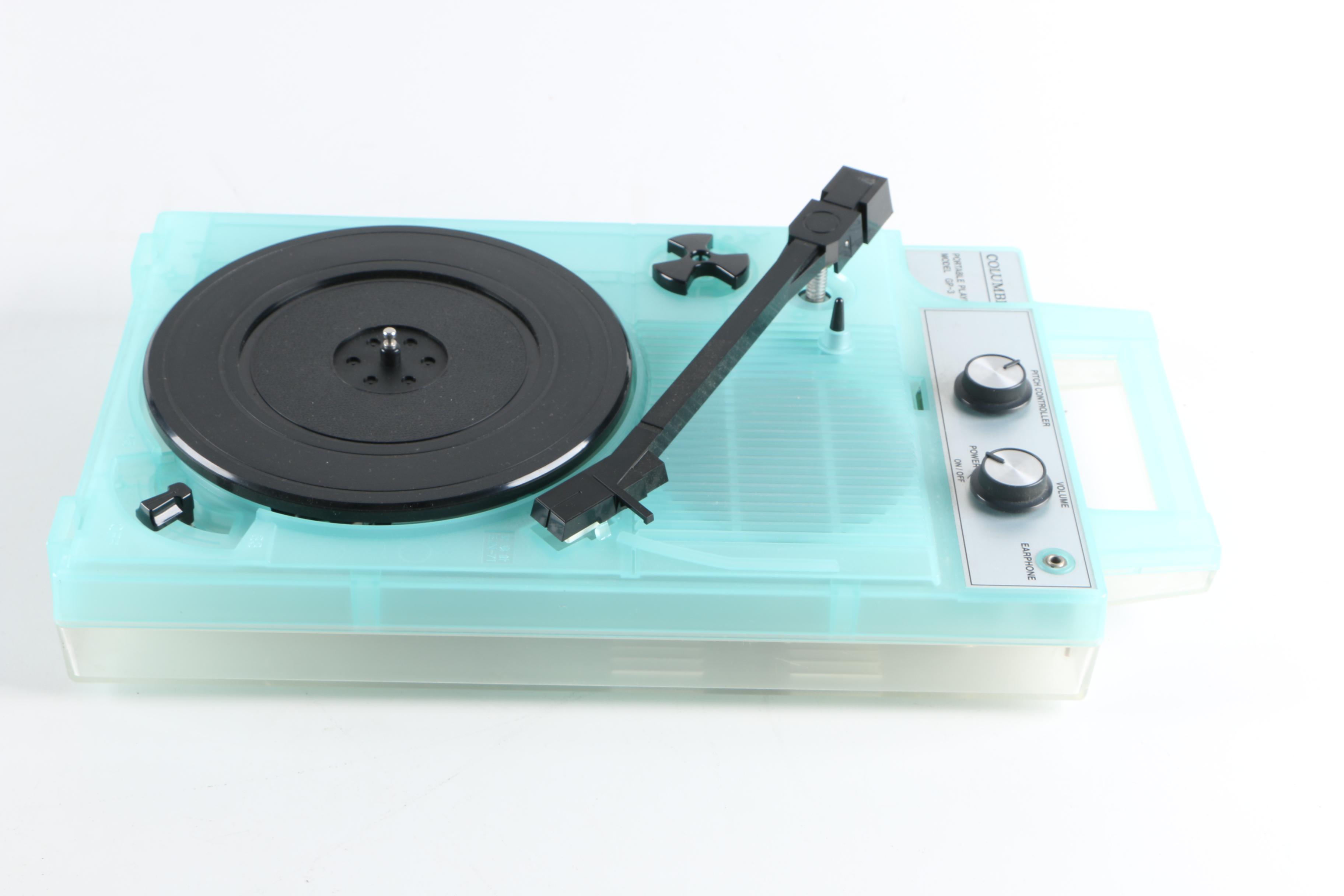 Vintage Columbia GP-3 Portable Turntable