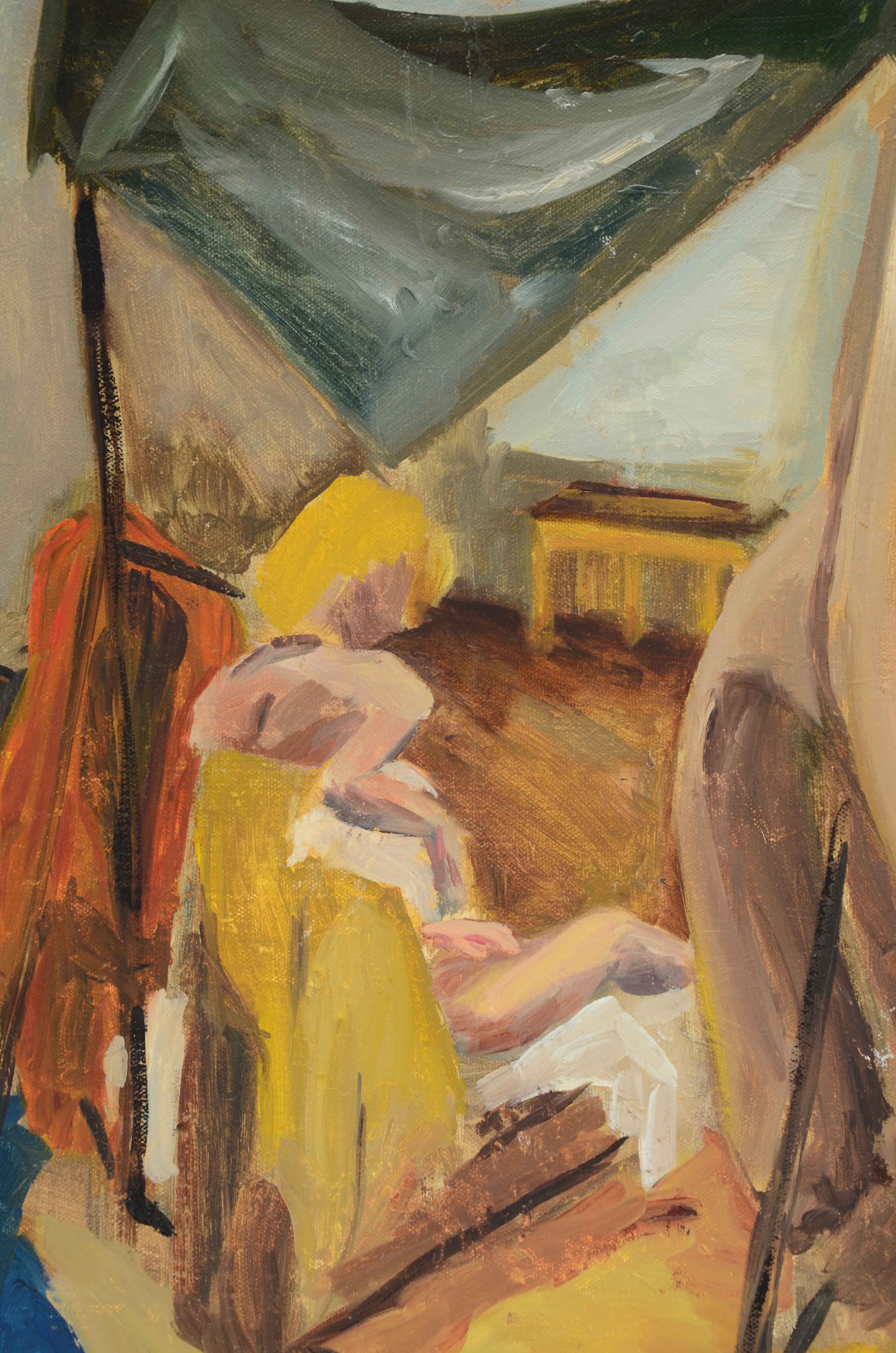 Oil Painting of a Figure