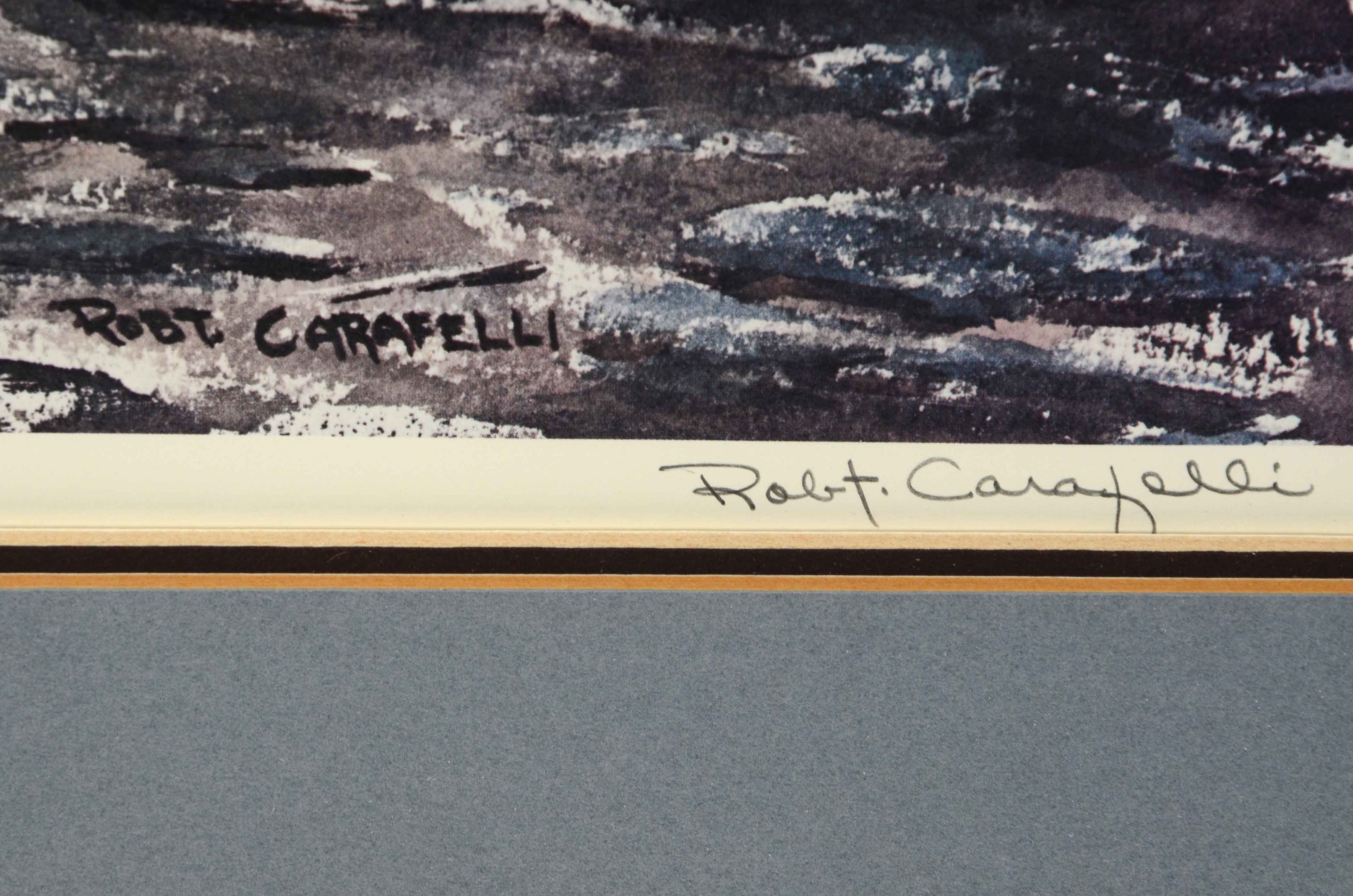 Robert Carafelli Limited Edition Offset Lithograph of Watercolor Painting